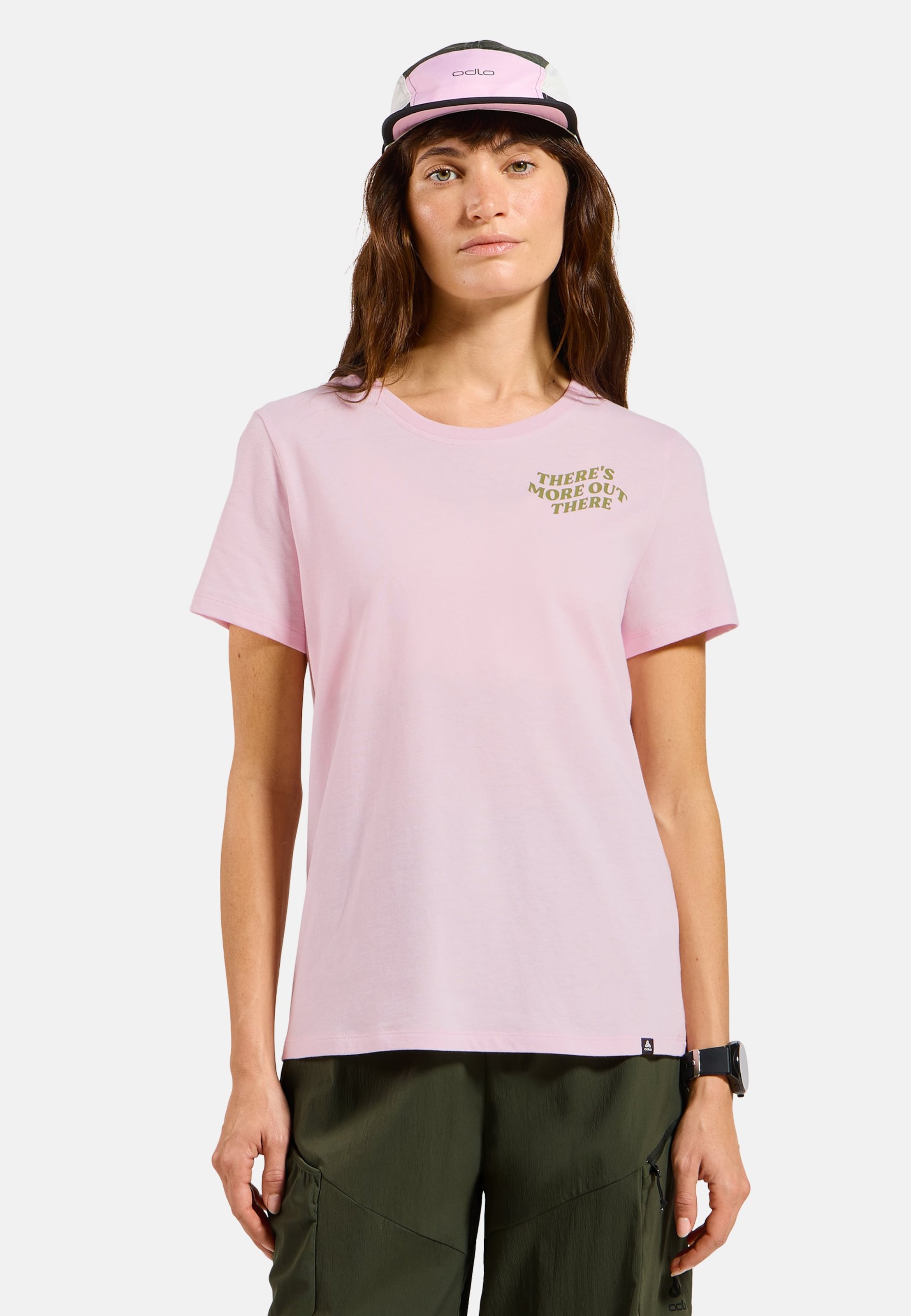 Odlo Ascent There’s More Out There T-Shirt aus Baumwollmix für Damen, XL, pink
