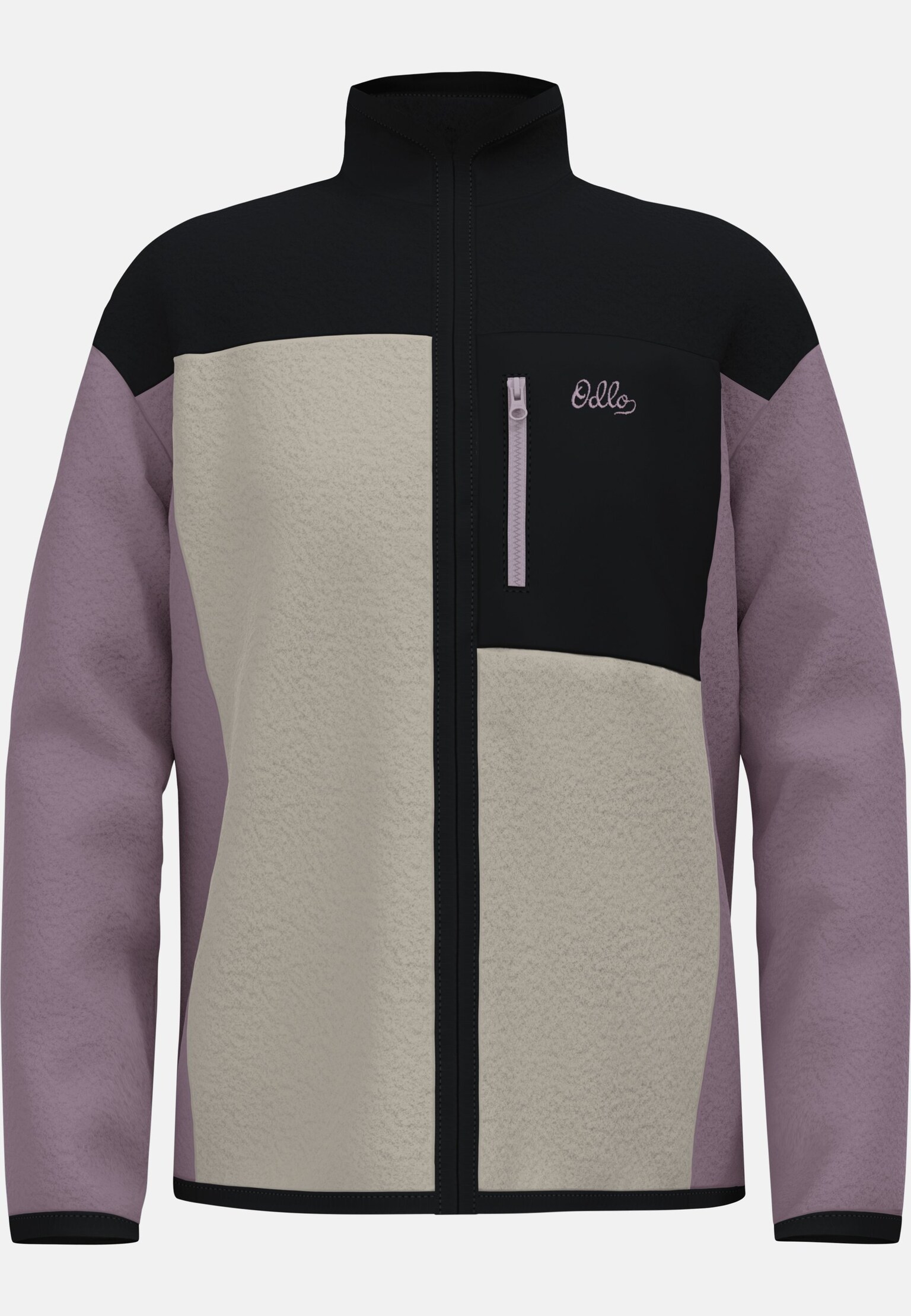 Essentials Mid Layer mit Reissverschluss in Colourblocking-Optik für Kinder