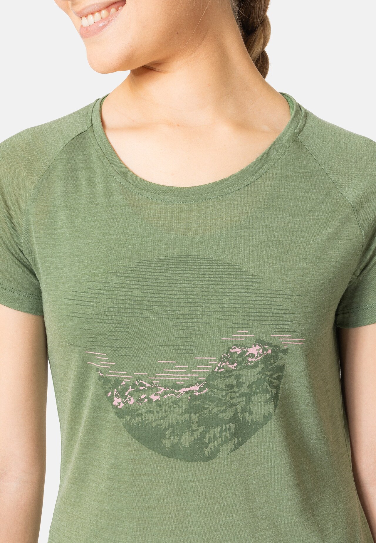 The Ascent Performance Wool Light sunrise t-shirt