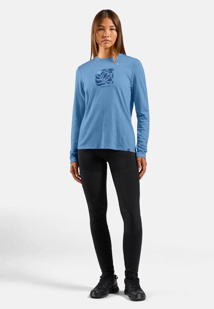 Merino 200 Nature Lover Long-Sleeve T-Shirt in provincial blue | Odlo