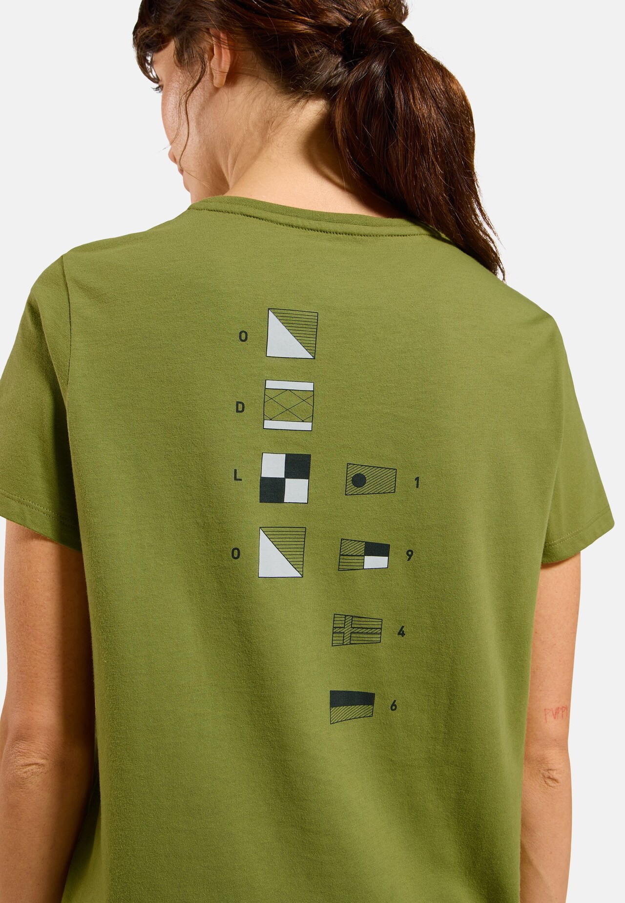 T-shirt Odlo Flags in misto cotone
