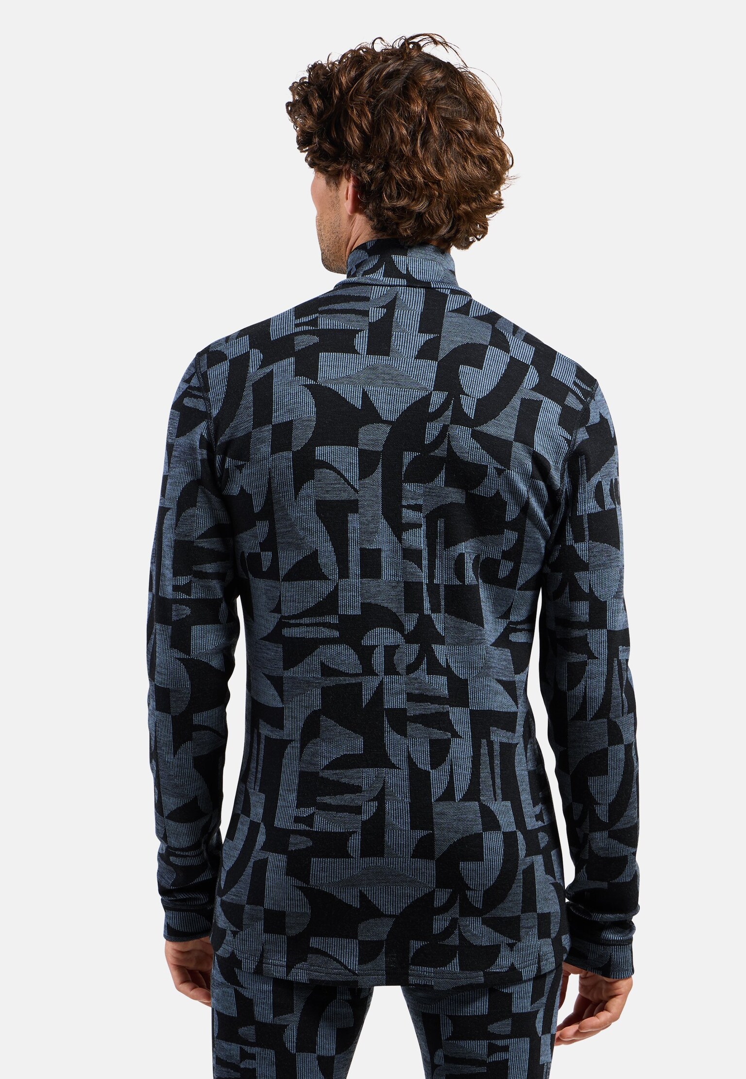 The Natural Merino Warm Jacquard Base Layer Half-Zip