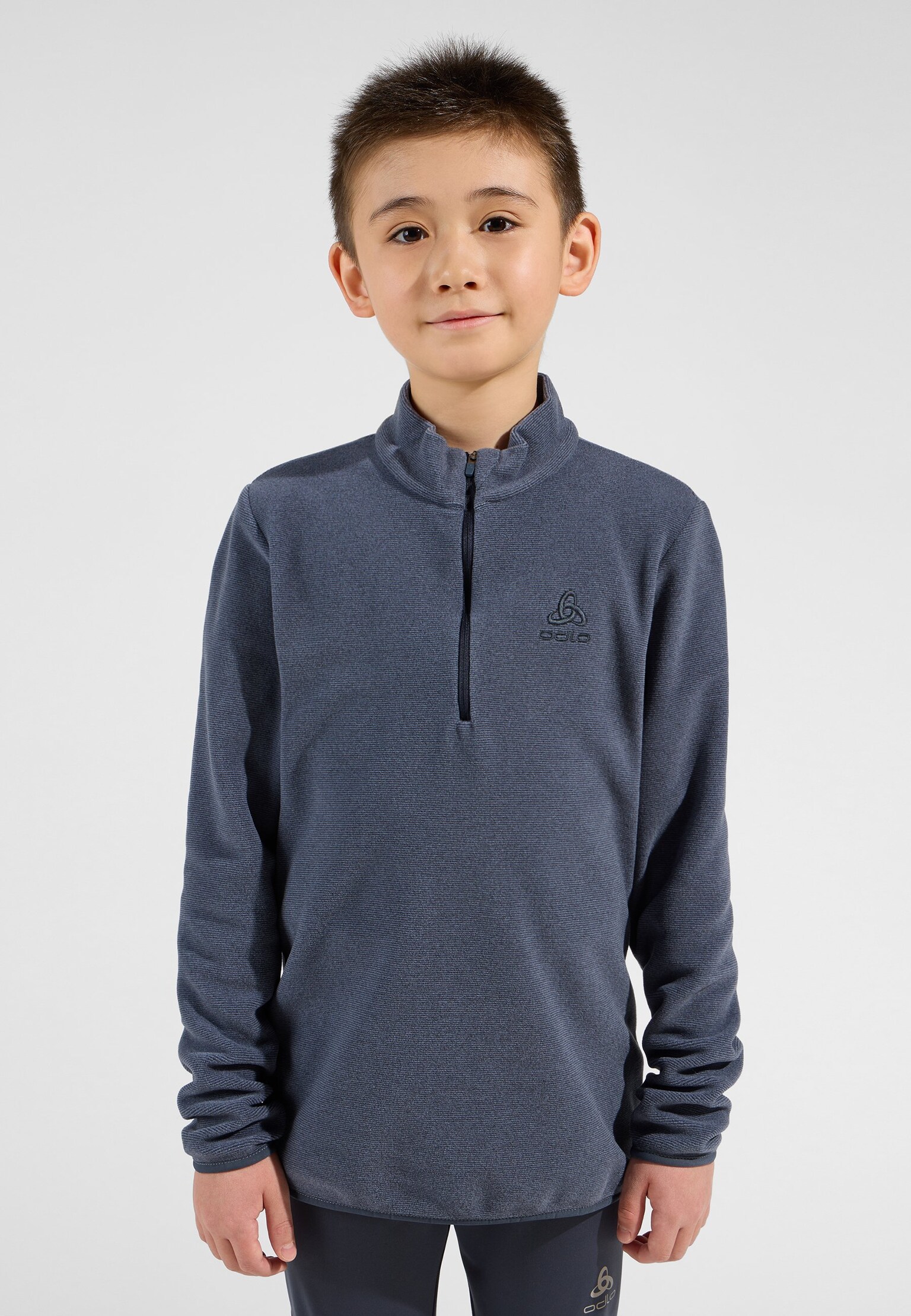 The Roy kids' stripe half-zip mid layer