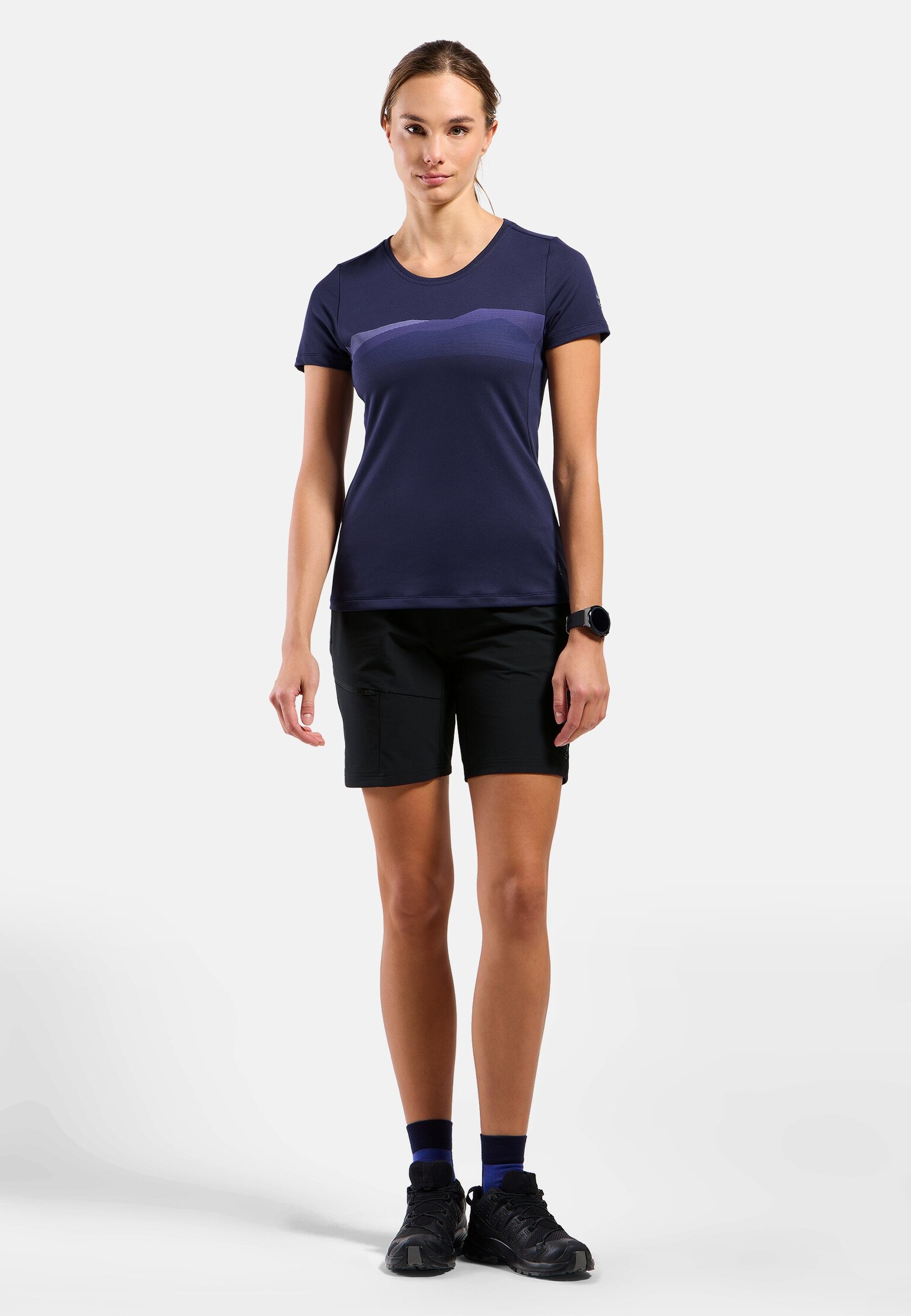 F-Dry T-Shirt mit Bergkamm-Print