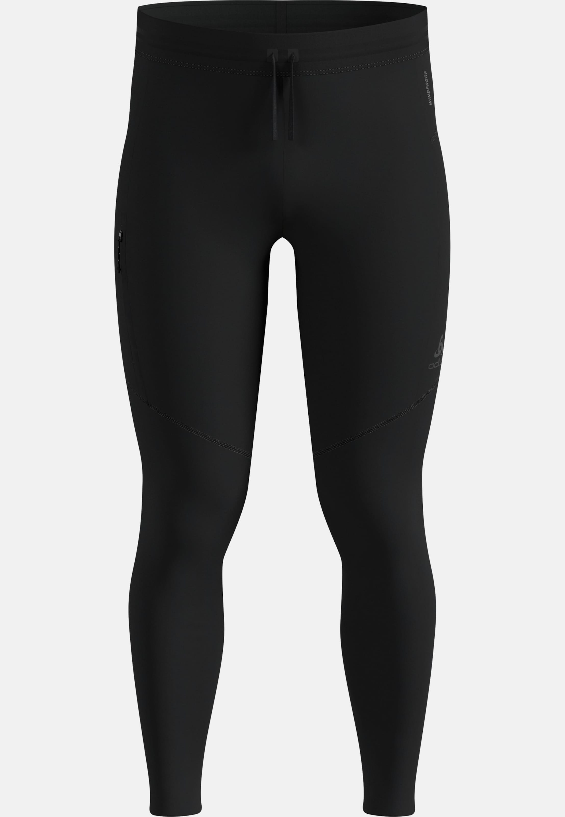 Odlo Winddichte Zeroweight Pro Warm Langlauftights für Herren, XXL, schwarz