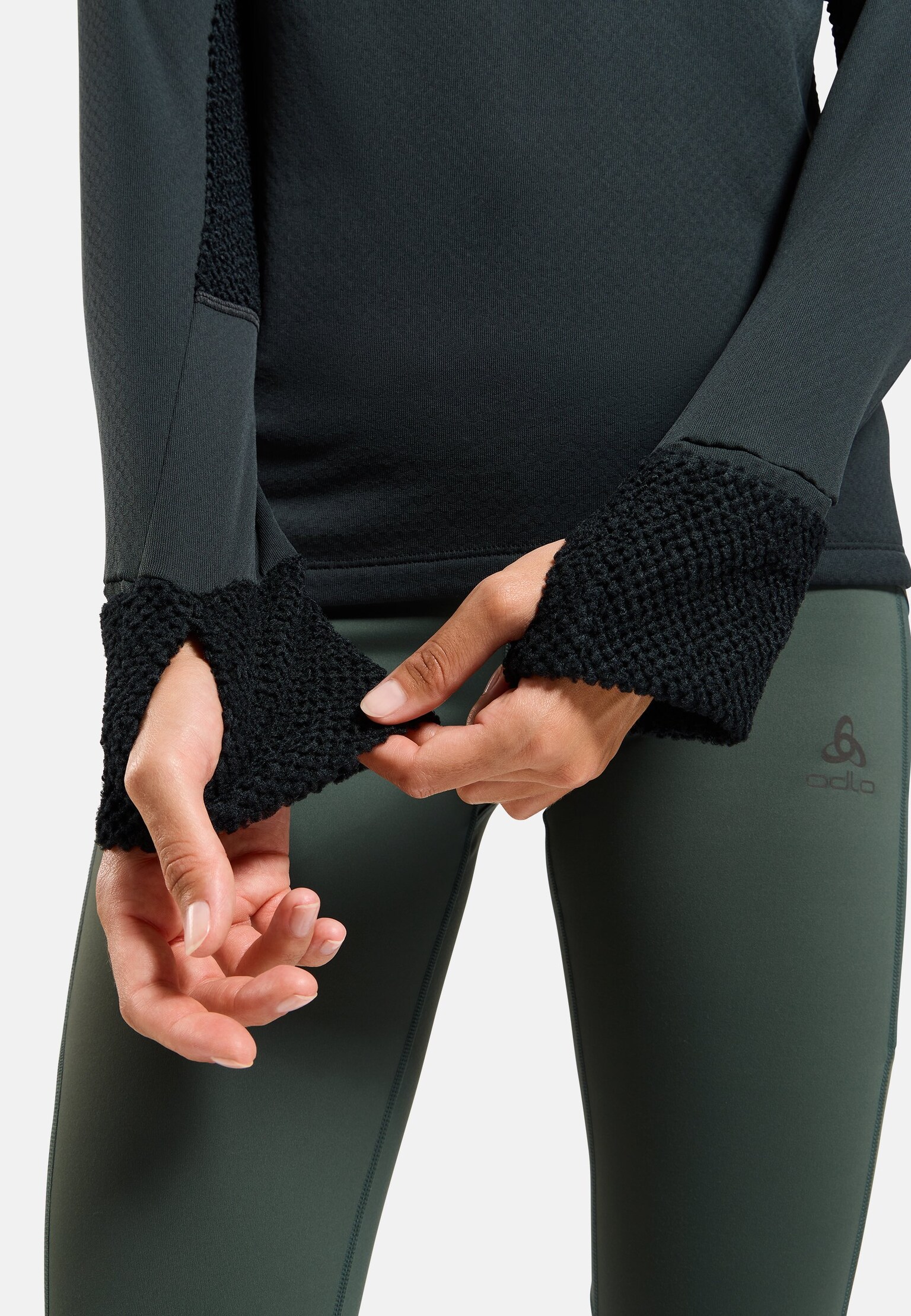 Mid layer da trail running X-Alp a mezza zip con cappuccio