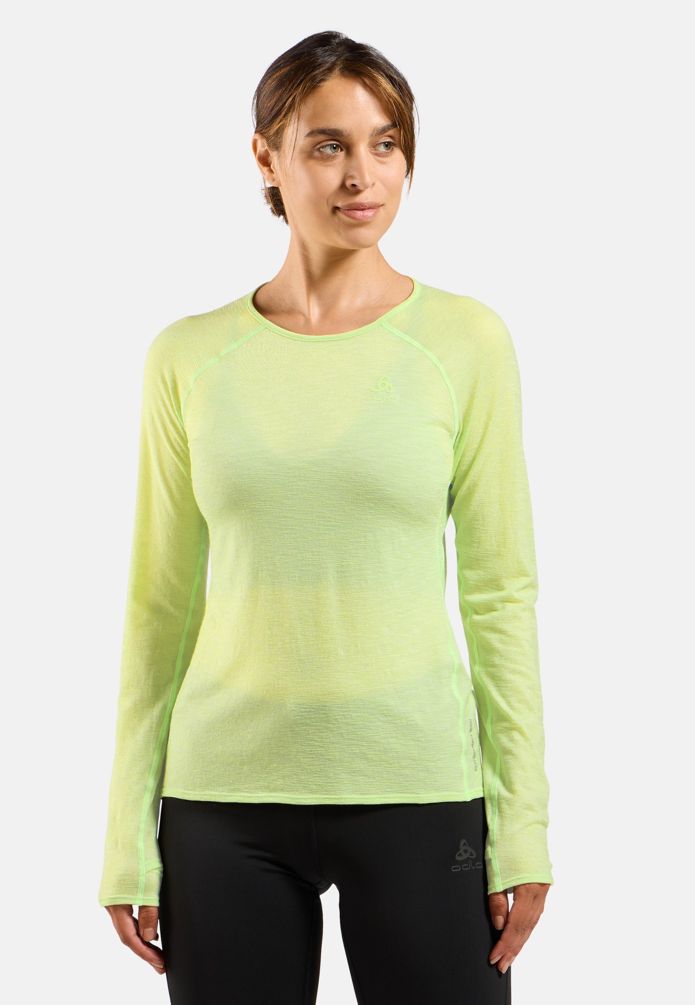 Odlo Langärmeliges X-Alp Performance Wool 115 Trailrunning-Shirt für Damen, XL, grün