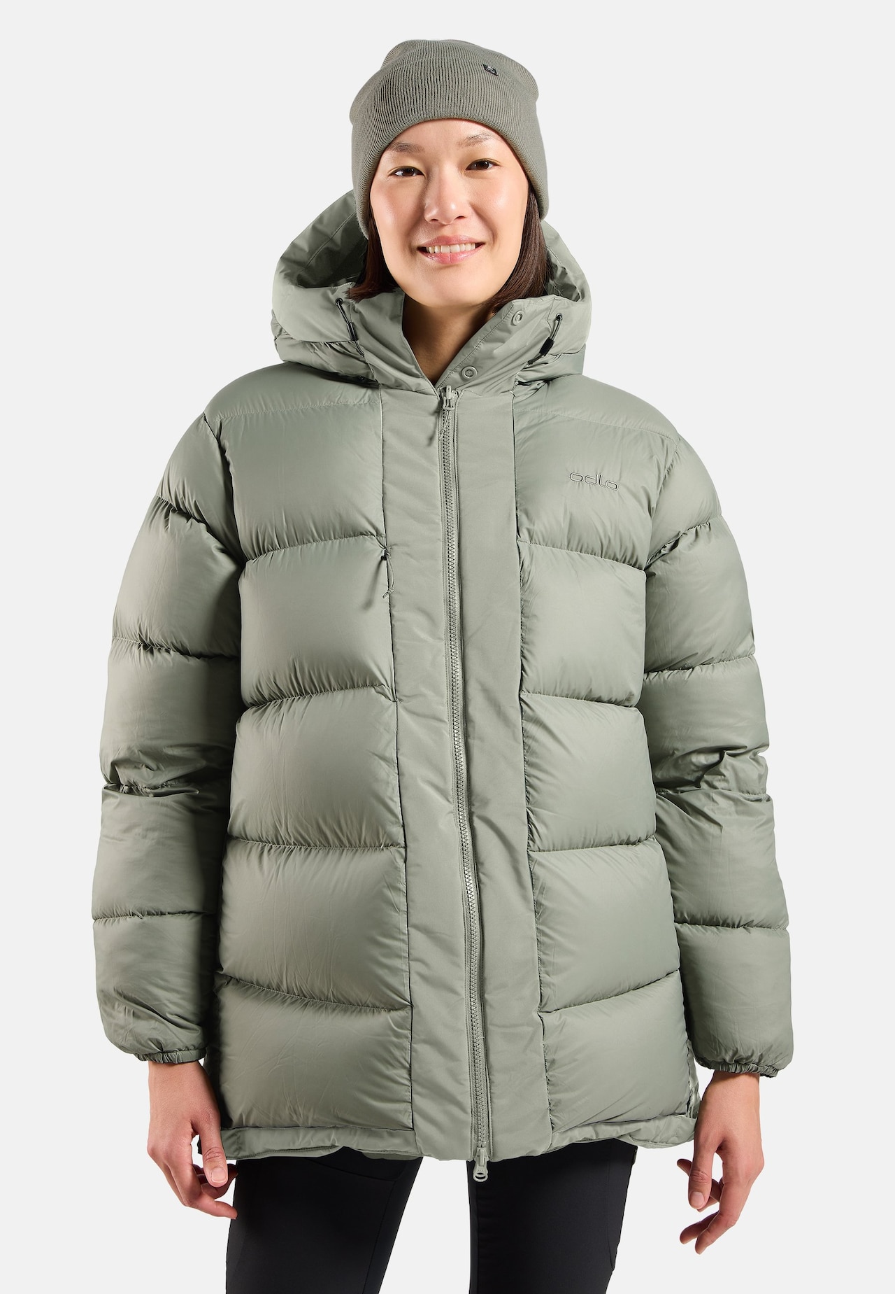 Oversized Gewatteerd Donsjack met Capuchon