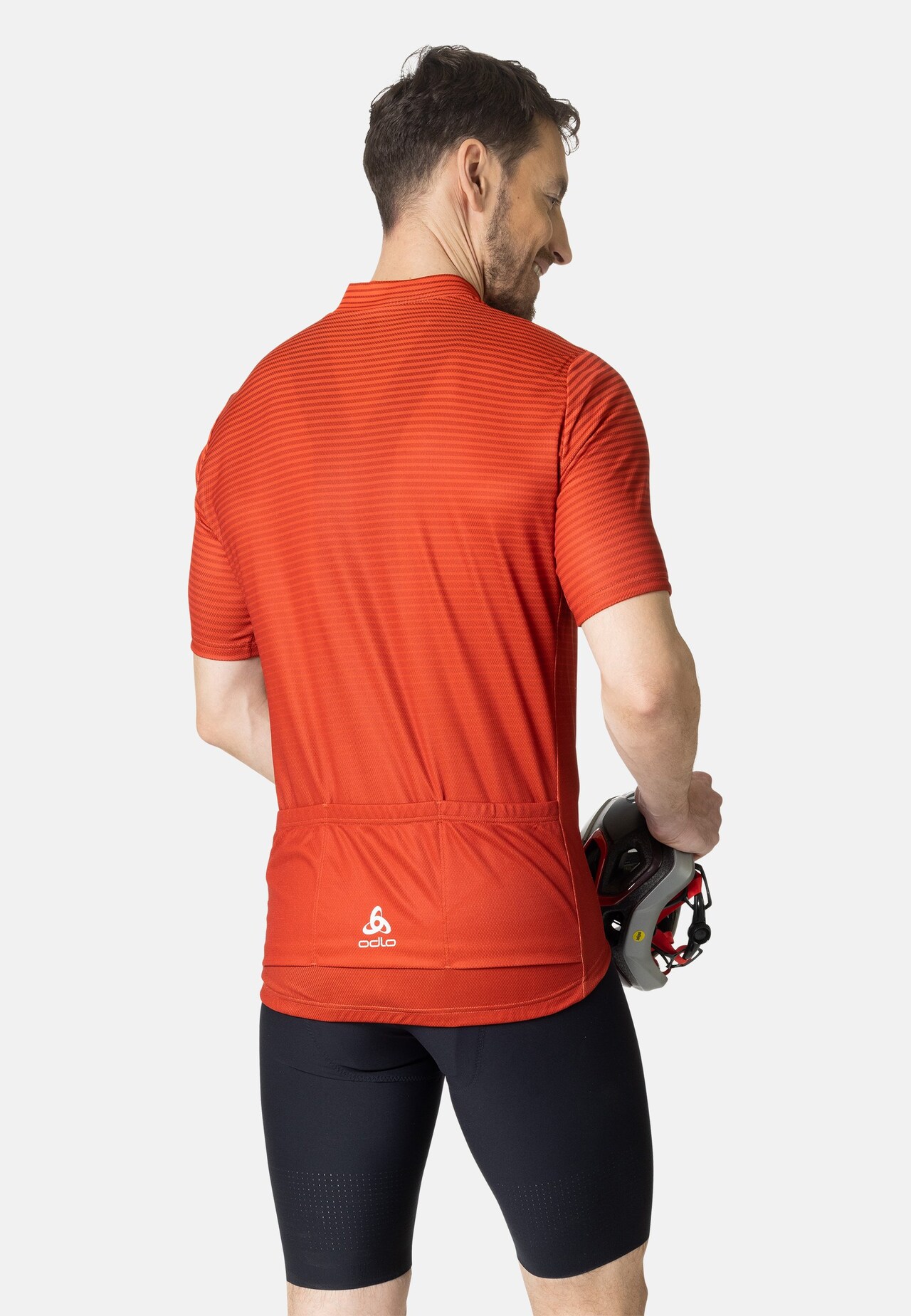 Maglia da ciclismo Essential Print a collo alto a zip intera