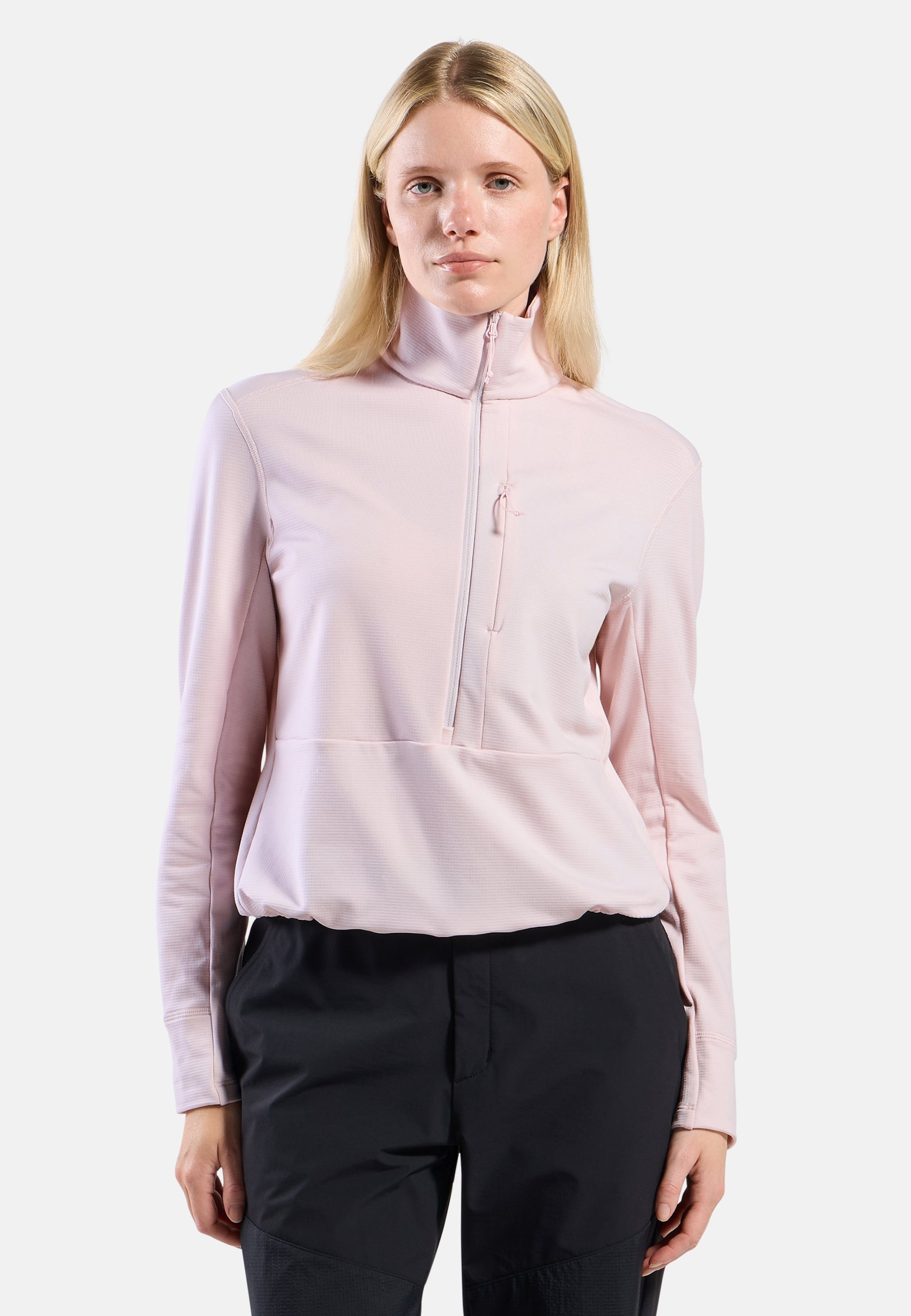 Odlo Grid Fleece Mid Layer Half-Zip für Damen - Wandern, Ski & Snow - pink, S