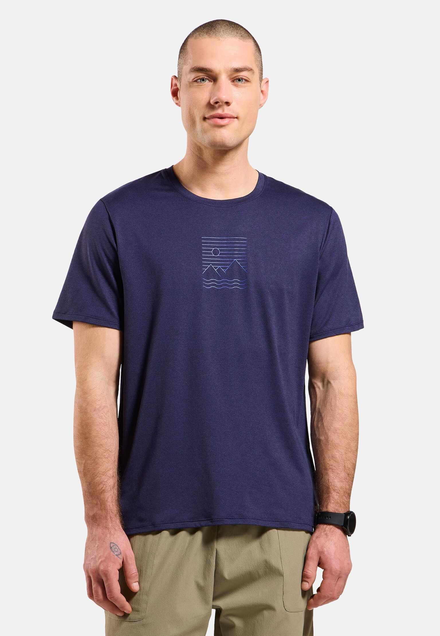 Ascent sun sea mountains t-shirt