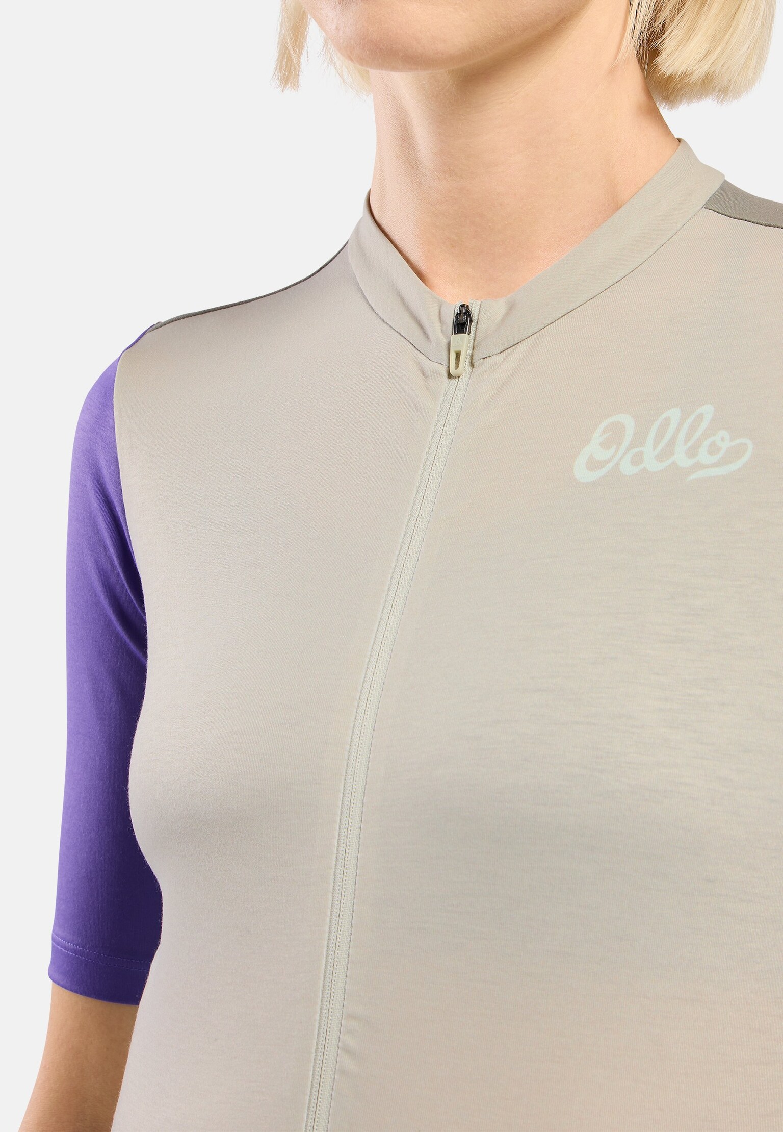 Maglia da ciclismo a zip intera Essentials con stampa vintage