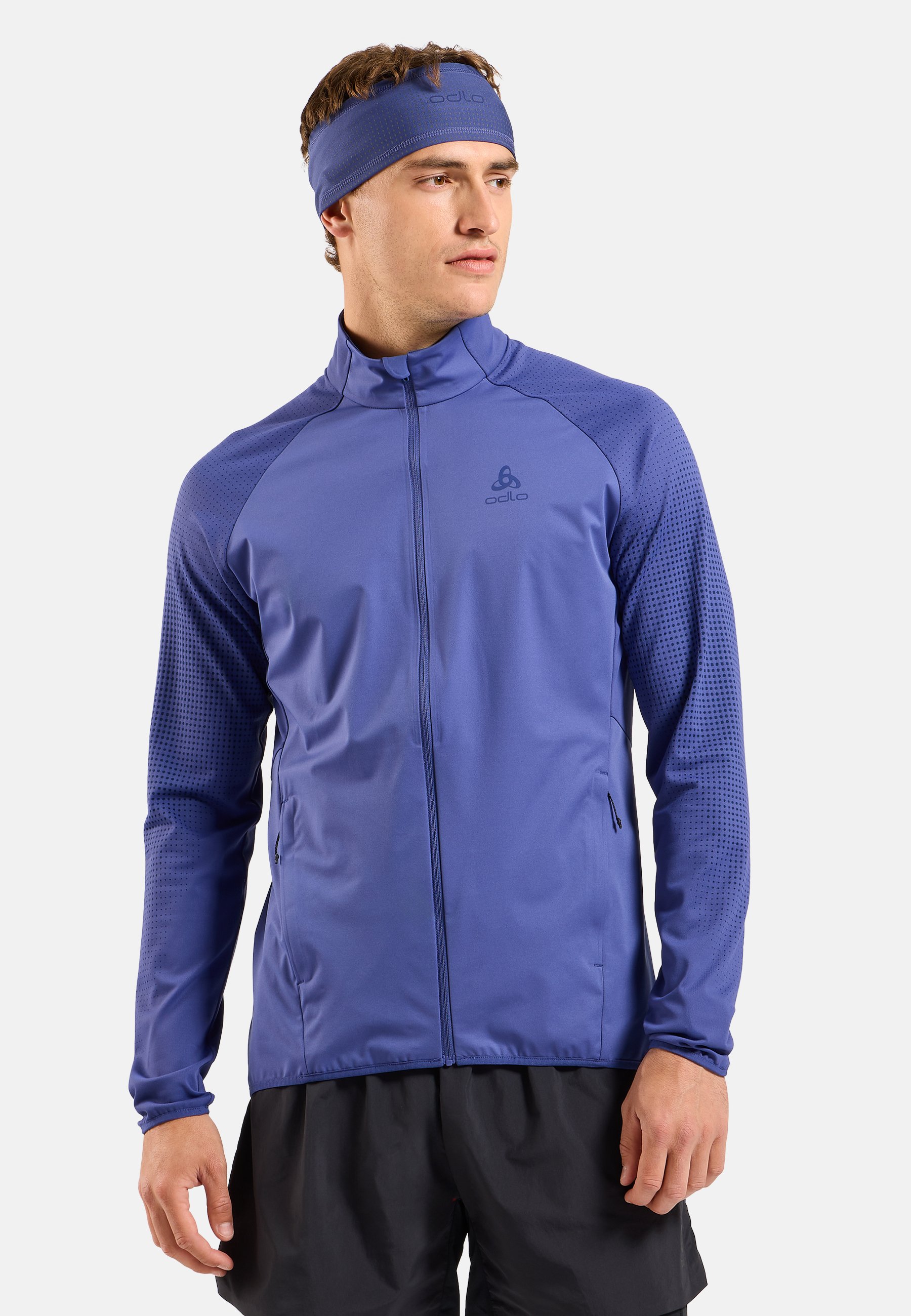 Giacca Da Corsa Ibrida Donna Odlo Zeroweight Warm Hybrid, Antivento, Leggera, Con Dettagli Riflettenti