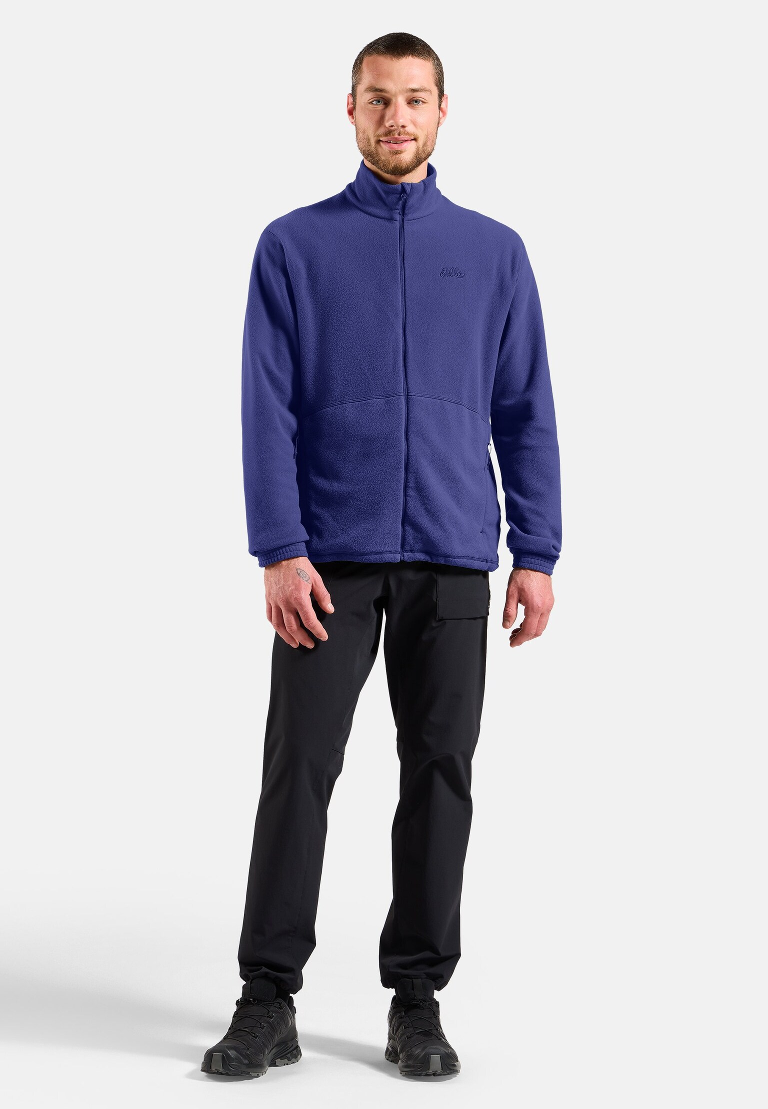 Mid layer multisport Essentials in pile classico a zip intera