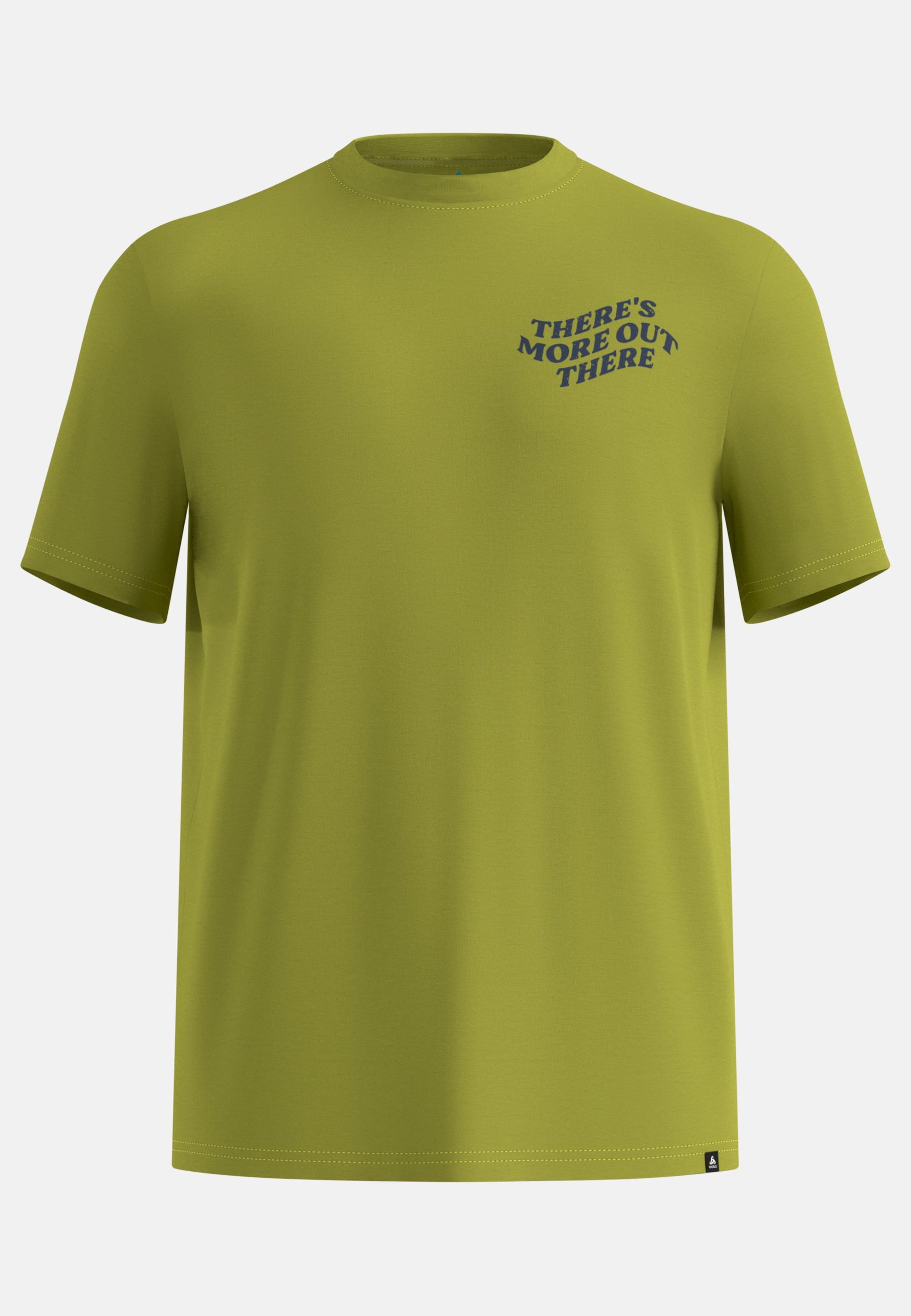 Odlo Ascent There’s More Out There T-Shirt aus Baumwollmix für Herren, S, grün