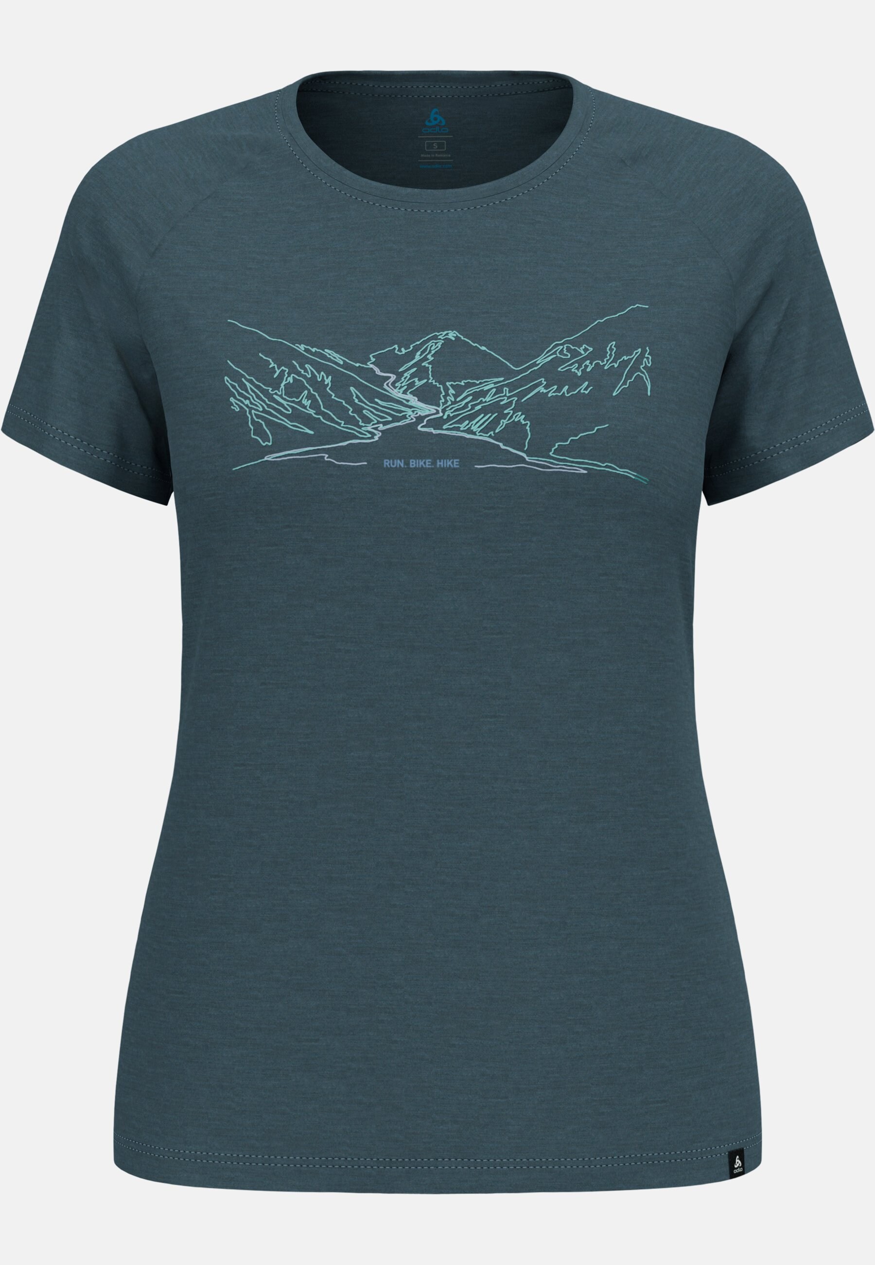 Ascent Performance Wool 130 run bike hike t-shirt in dark slate