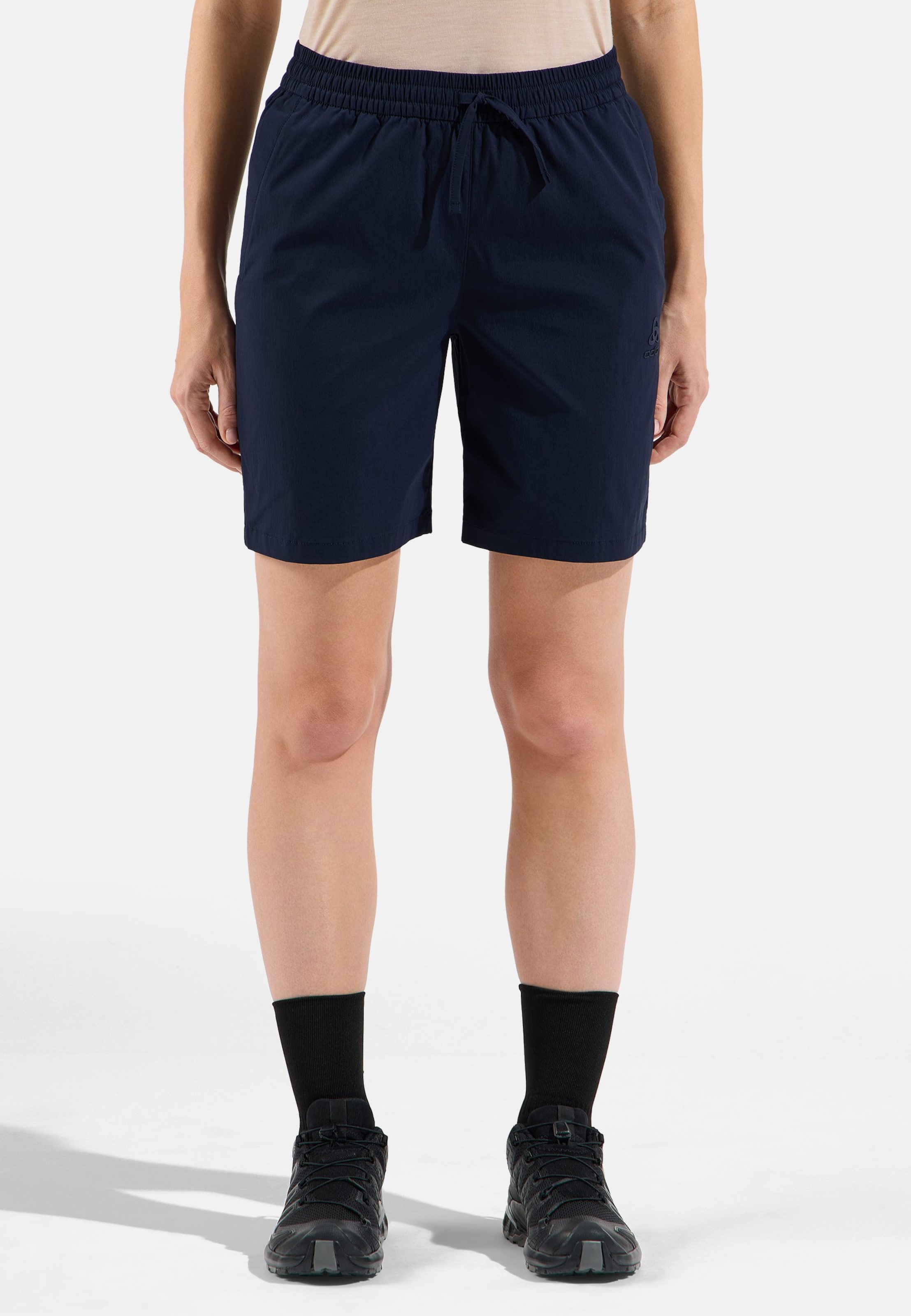 Odlo Essentials Wandershorts für Damen, 34, marineblau