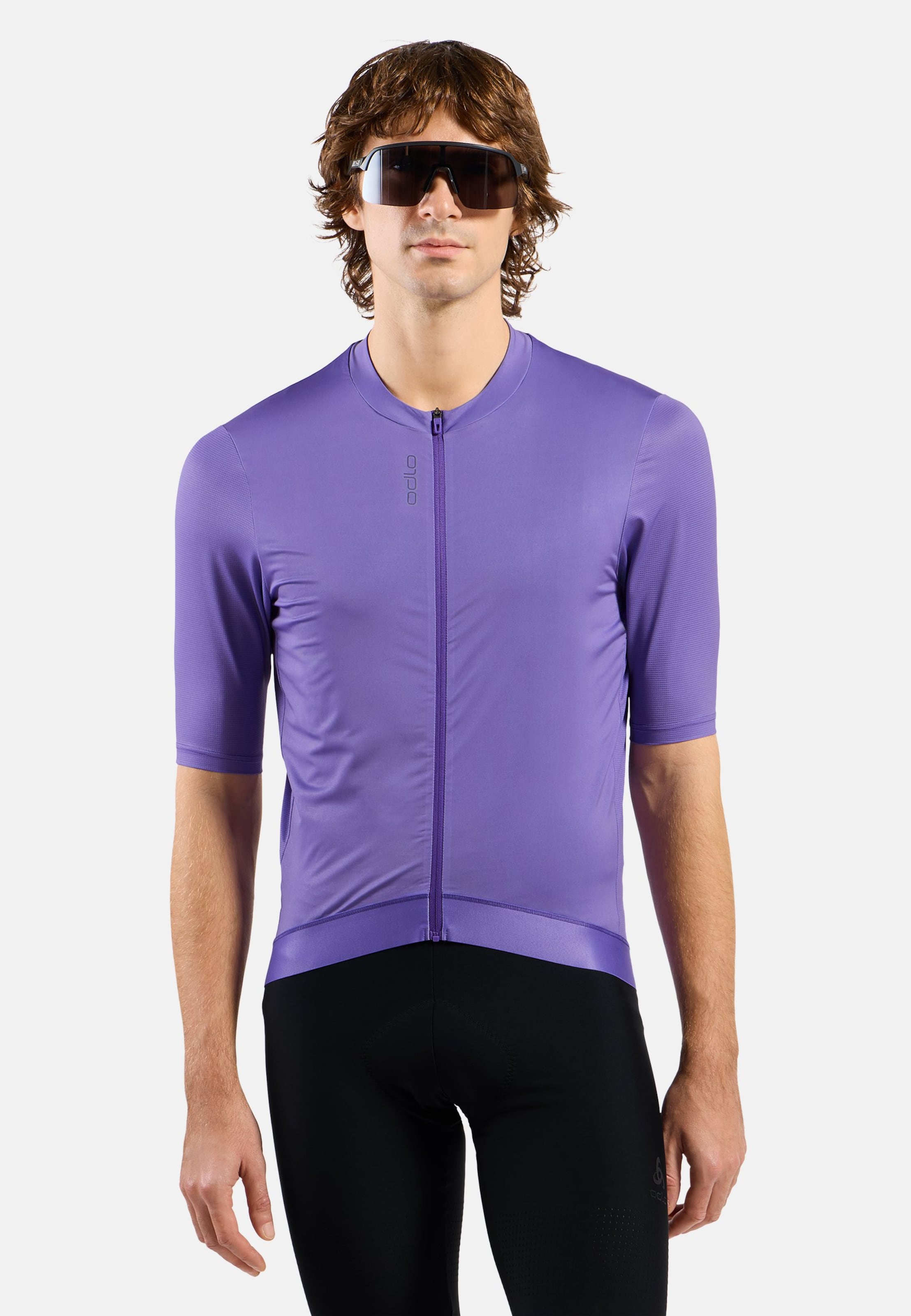 Odlo Zeroweight Pro Chill-Tec Radtrikot mit Reissverschluss für Herren, XXL, lila