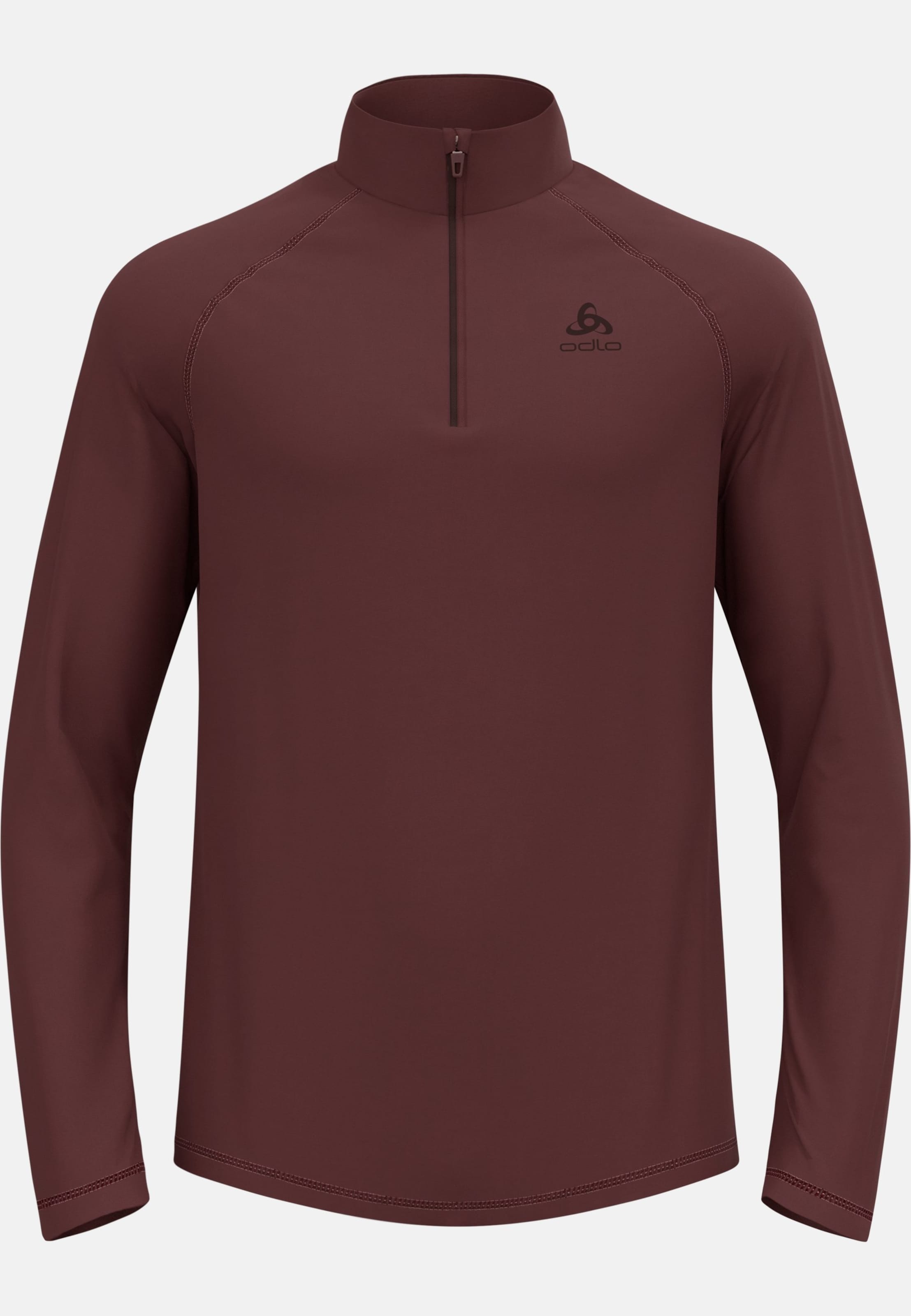 Odlo Besso Mid Layer mit Halbreissverschluss für Herren, S, maron