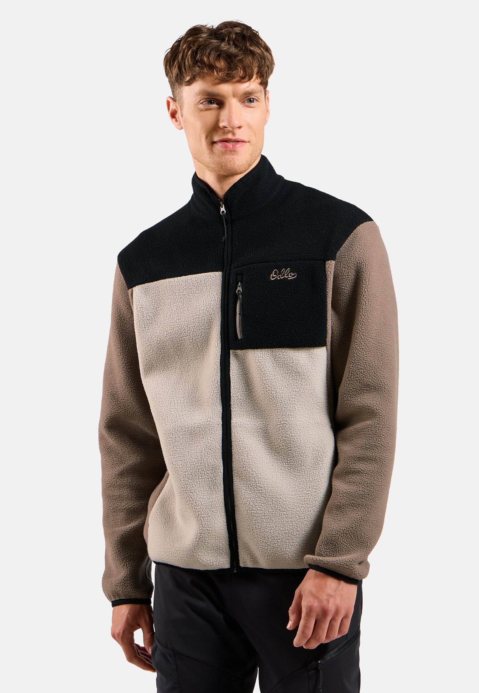 Essential High Pile Blocked Full-Zip Mid Layer
