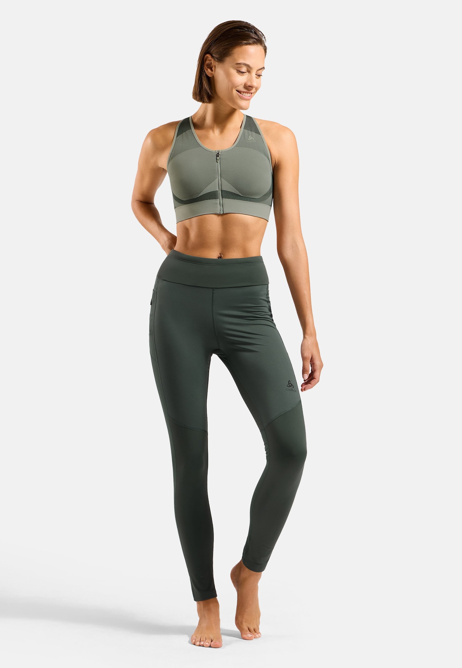 Reggiseno sportivo Seamless con zip a sostegno elevato