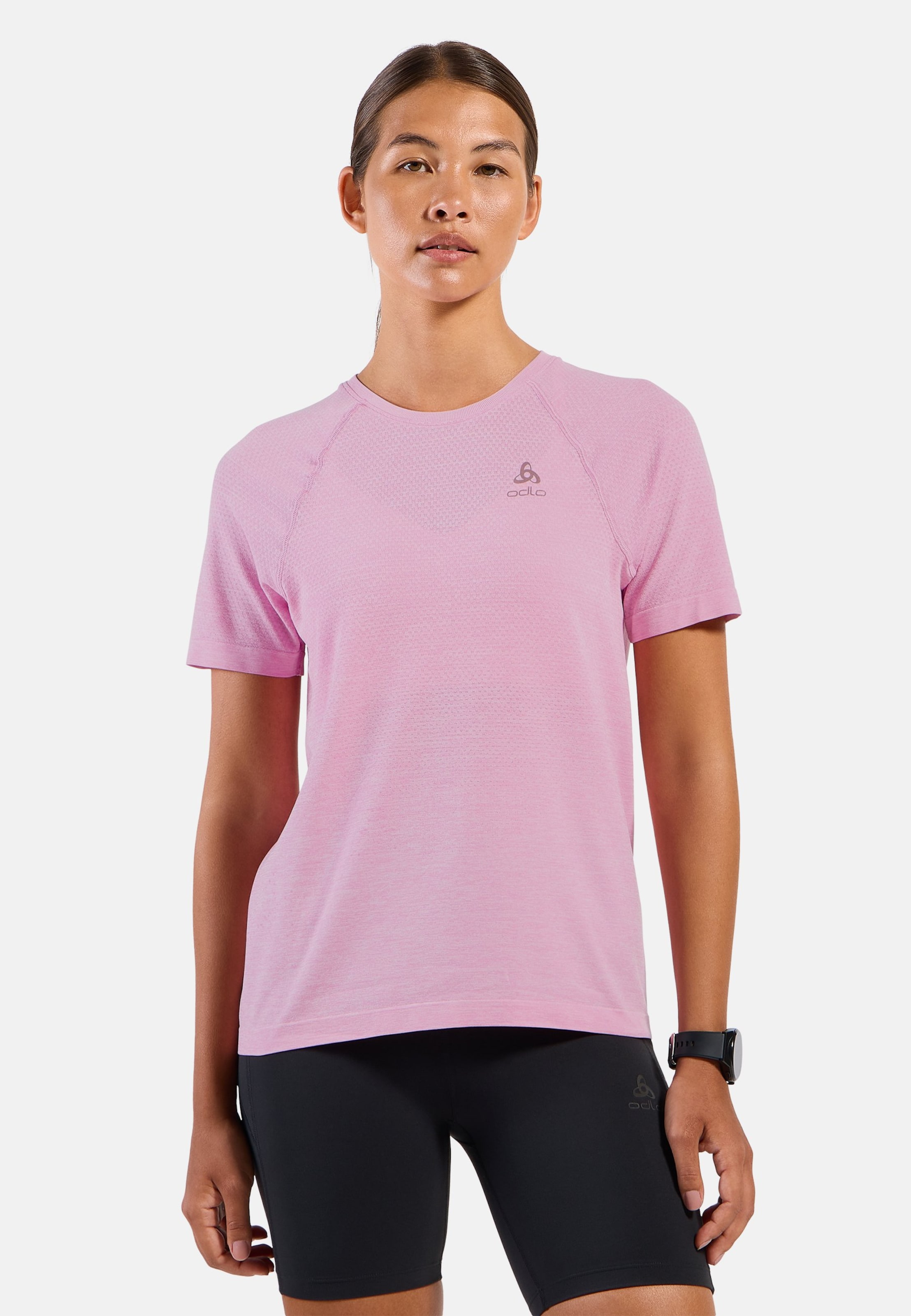 Odlo Essential Seamless Lauf-T-Shirt für Damen - Training, Running - pink, XL