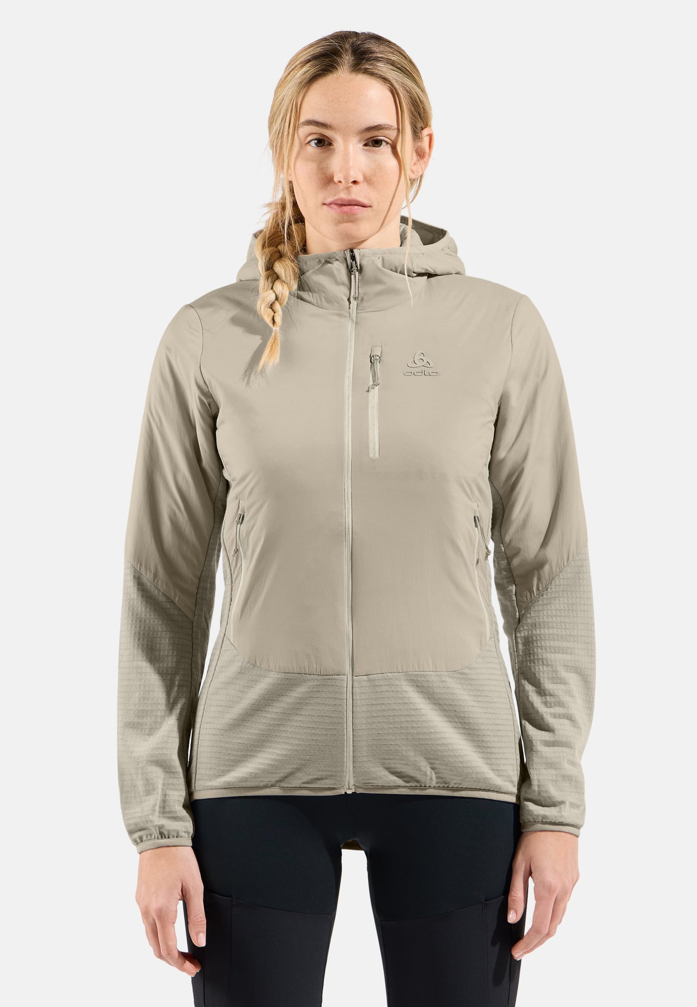 Odlo Isolierte Ascent Hybridjacke mit Wolle für Damen, XS, beige