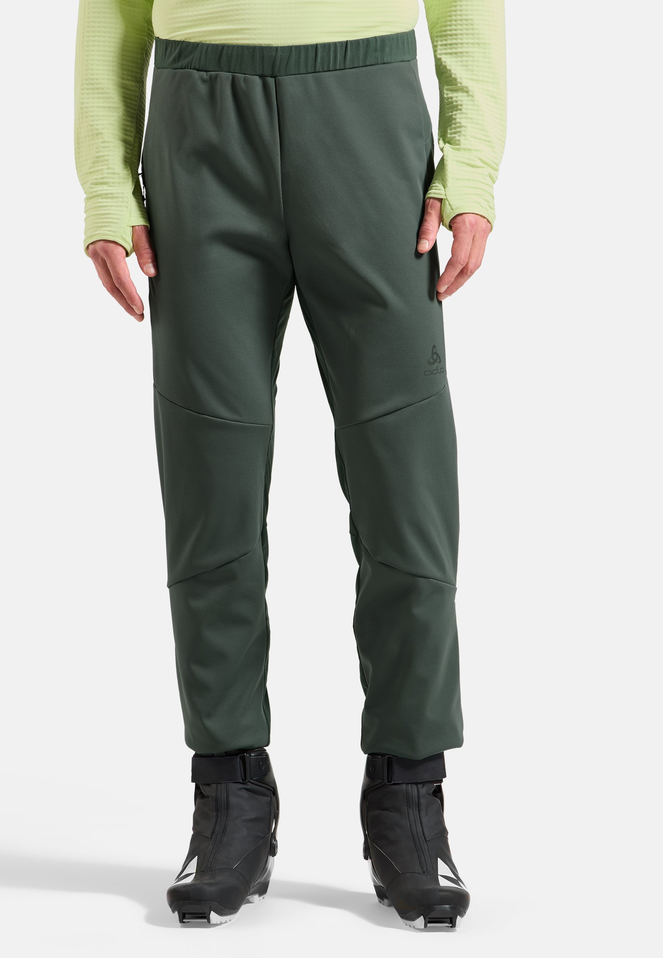 Odlo Essentials Warm Langlaufhose für Herren, M, grün