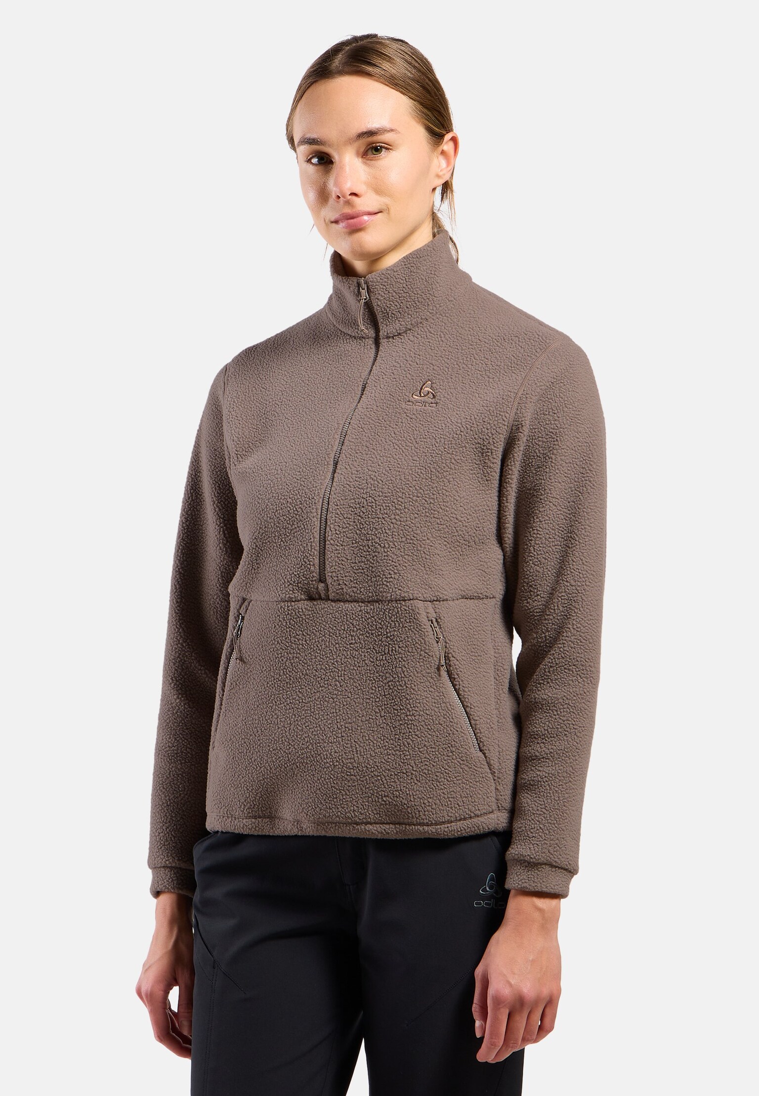 Mid Layer Half-Zip Essential High Pile Solid