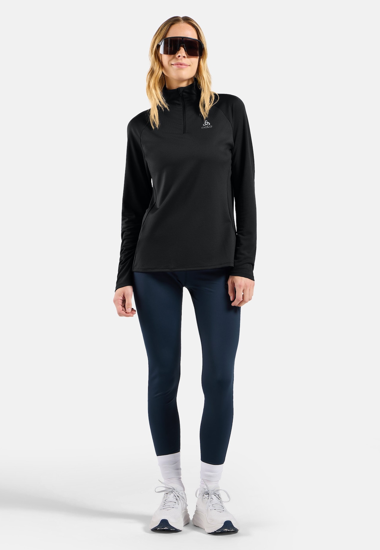 Felpa da running Essential Ceramiwarm a mezza zip