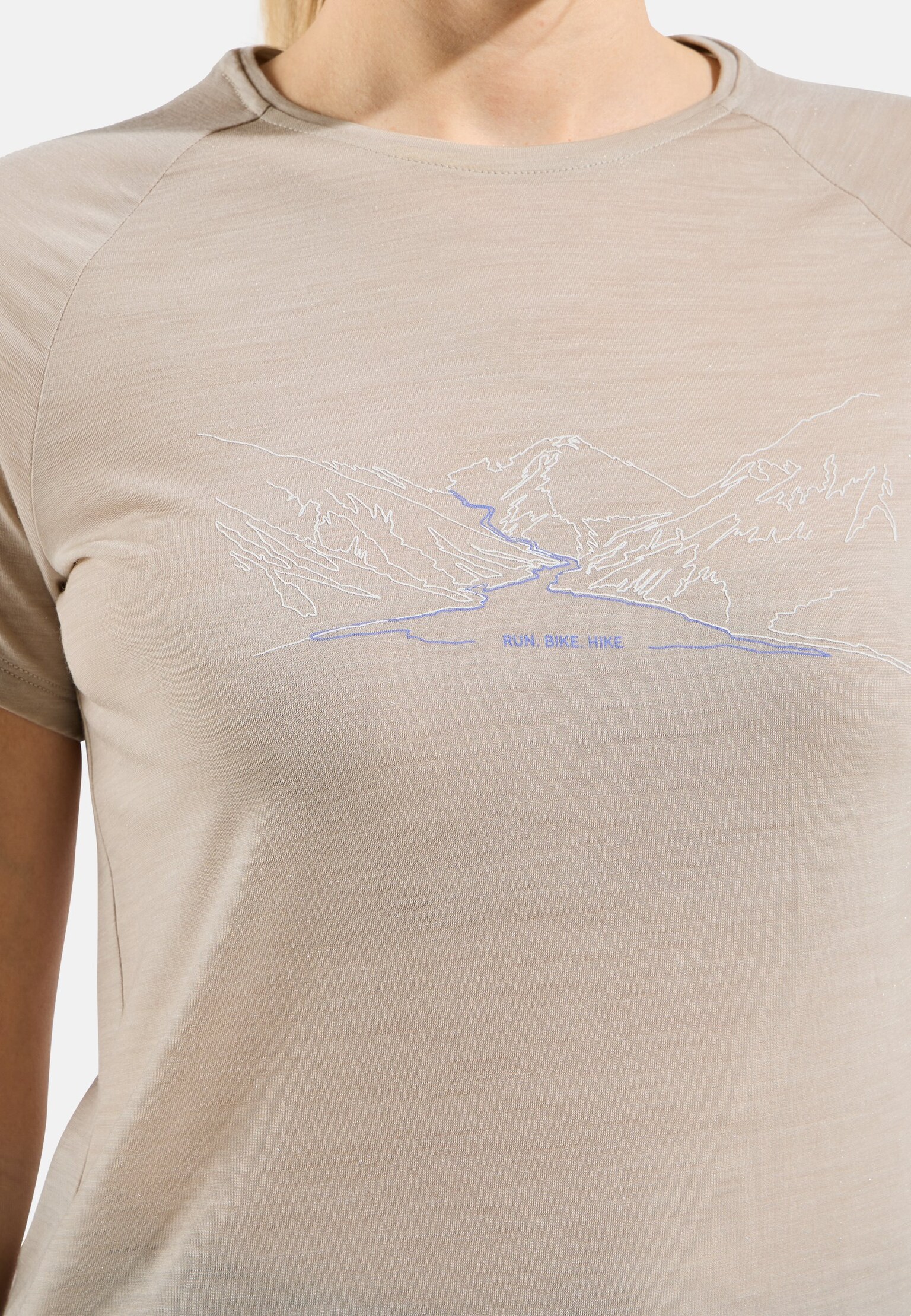 T-shirt à inscription Run Bike Hike Ascent Performance Wool 130