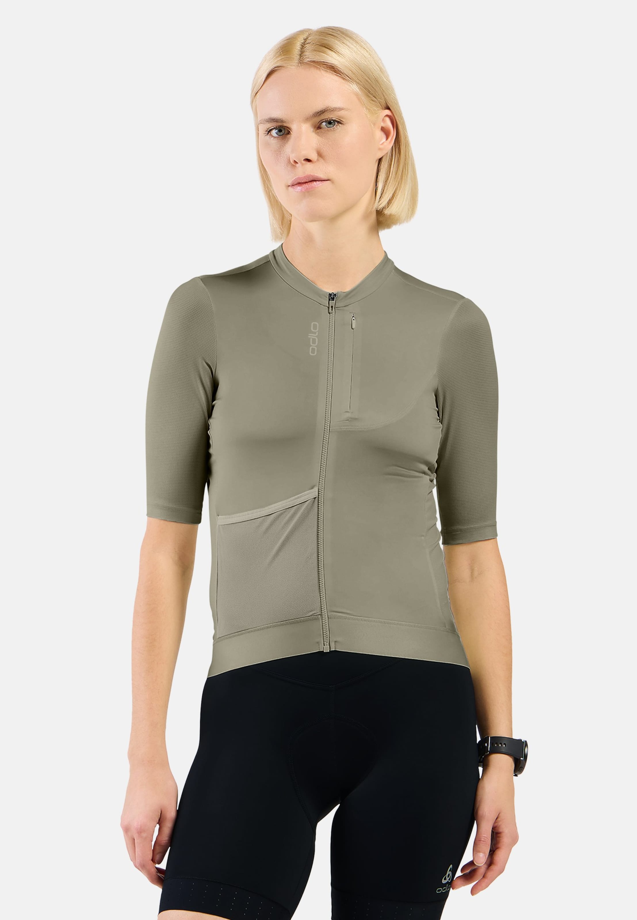 Odlo Explorer Pro Chill-Tec Radtrikot mit Reissverschluss für Damen, XS, grün