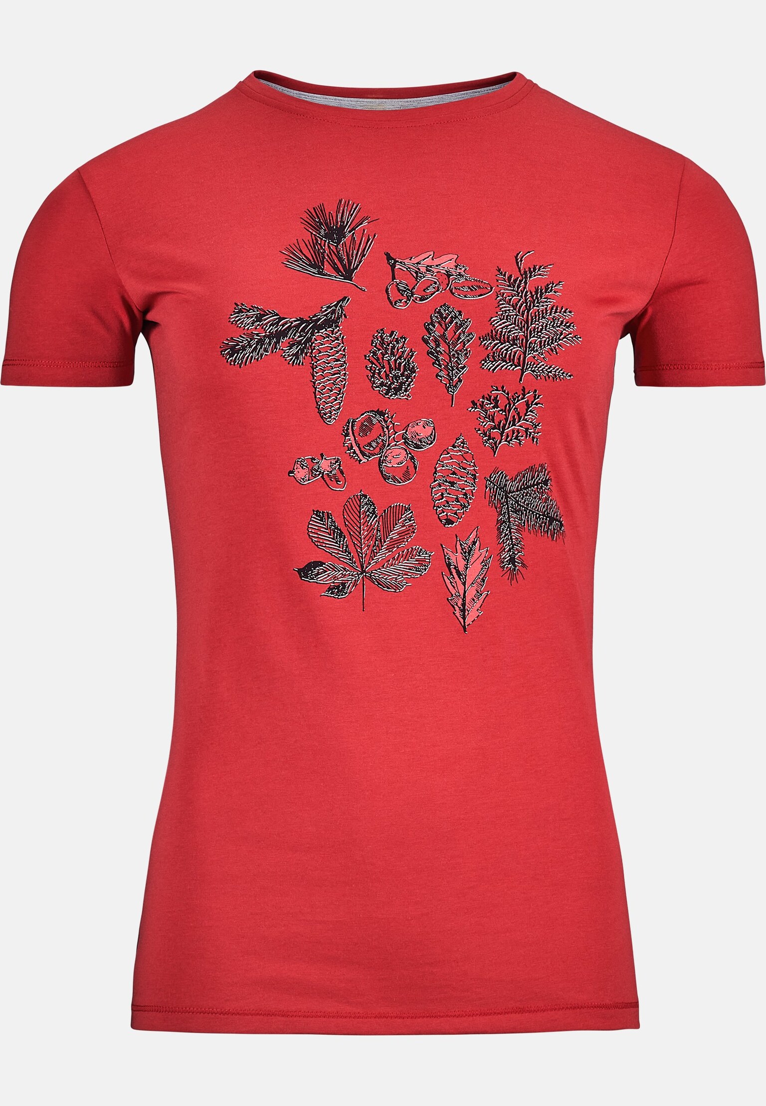 T-shirt à imprimé forestier Kumano