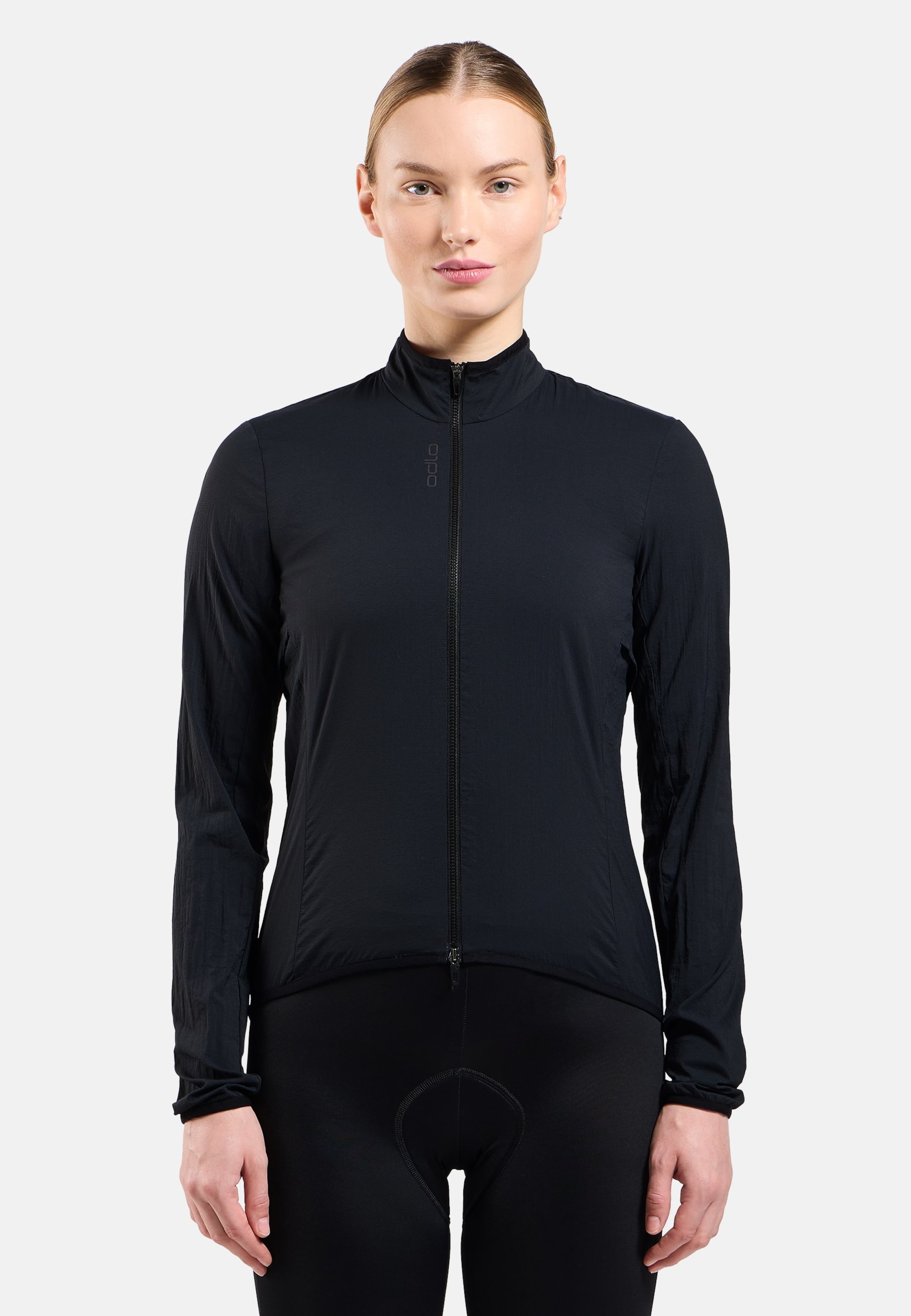 Odlo Winddichte Zeroweight Radjacke für Damen, M, schwarz