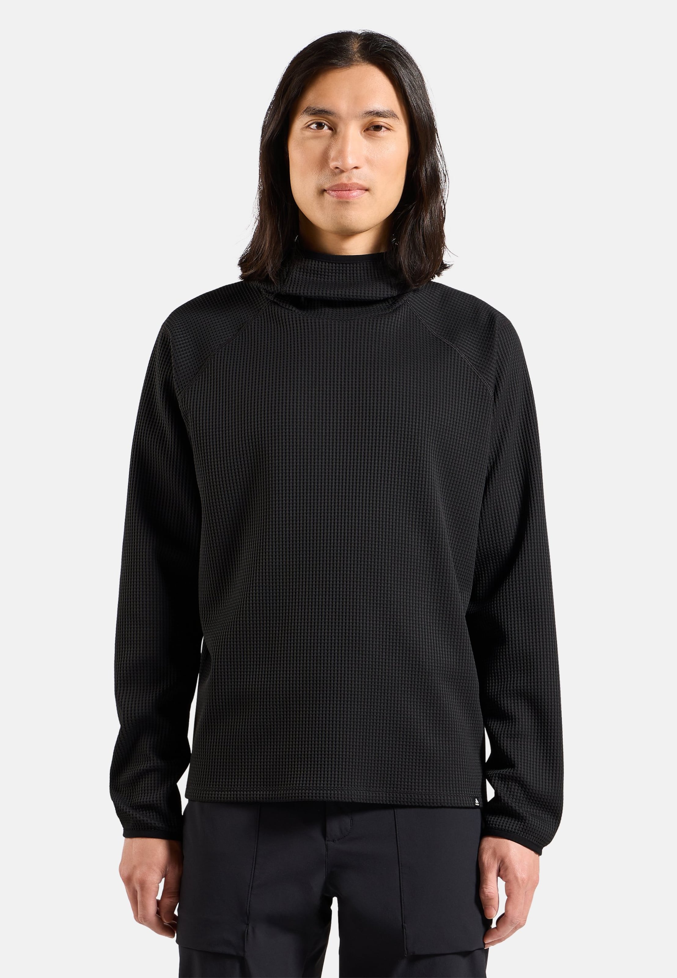 Odlo Cubic Multisport Mid Layer mit Kapuze für Herren, M, schwarz