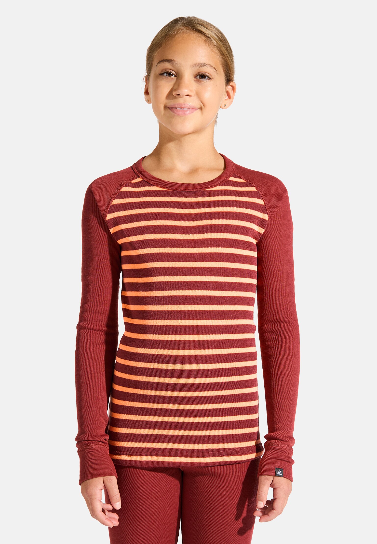 The Active Warm kids' striped base layer top