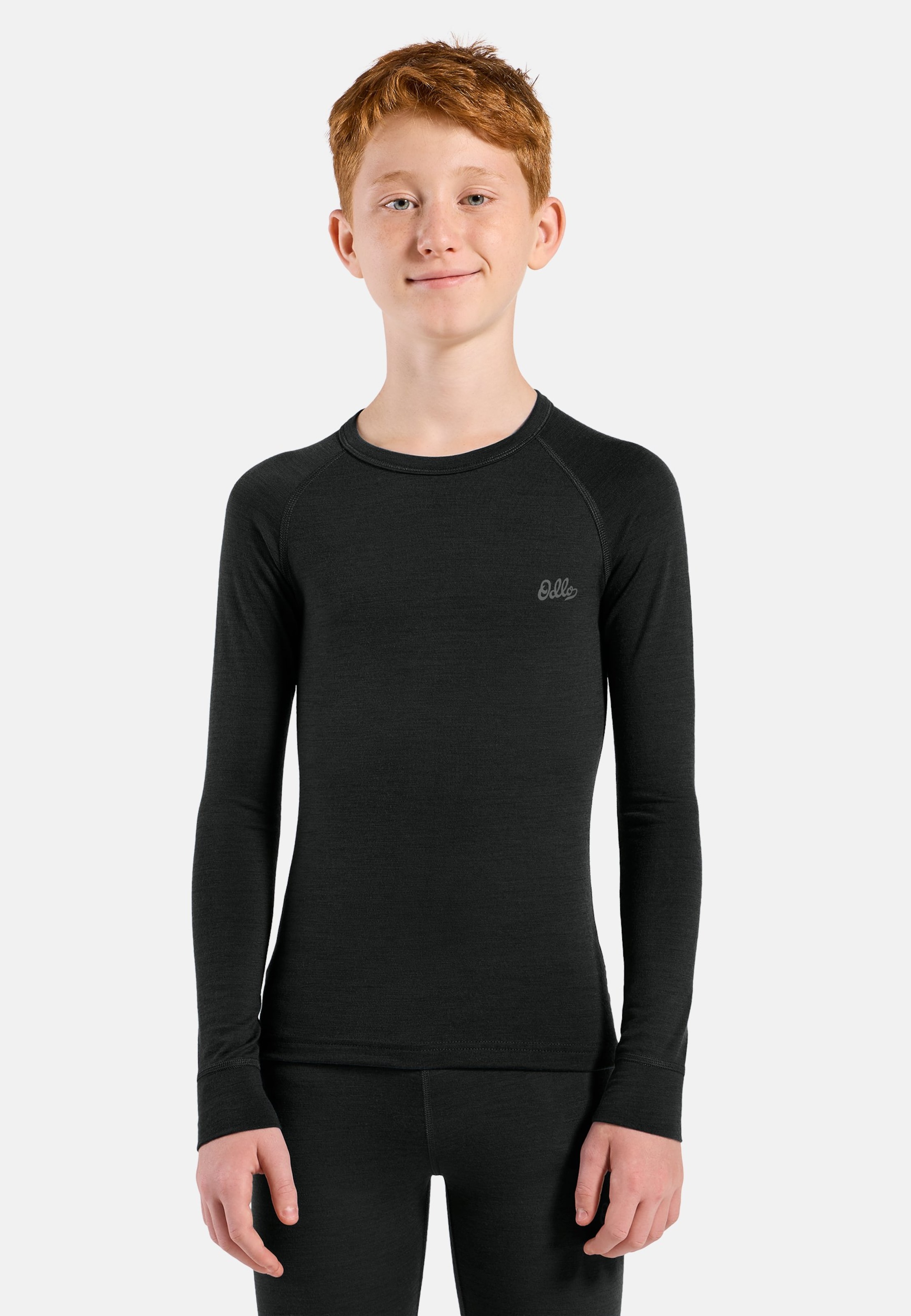 Odlo Merino 200 Base Layer Set für Kinder - Wandern, Ski & Snow - schwarz, 128
