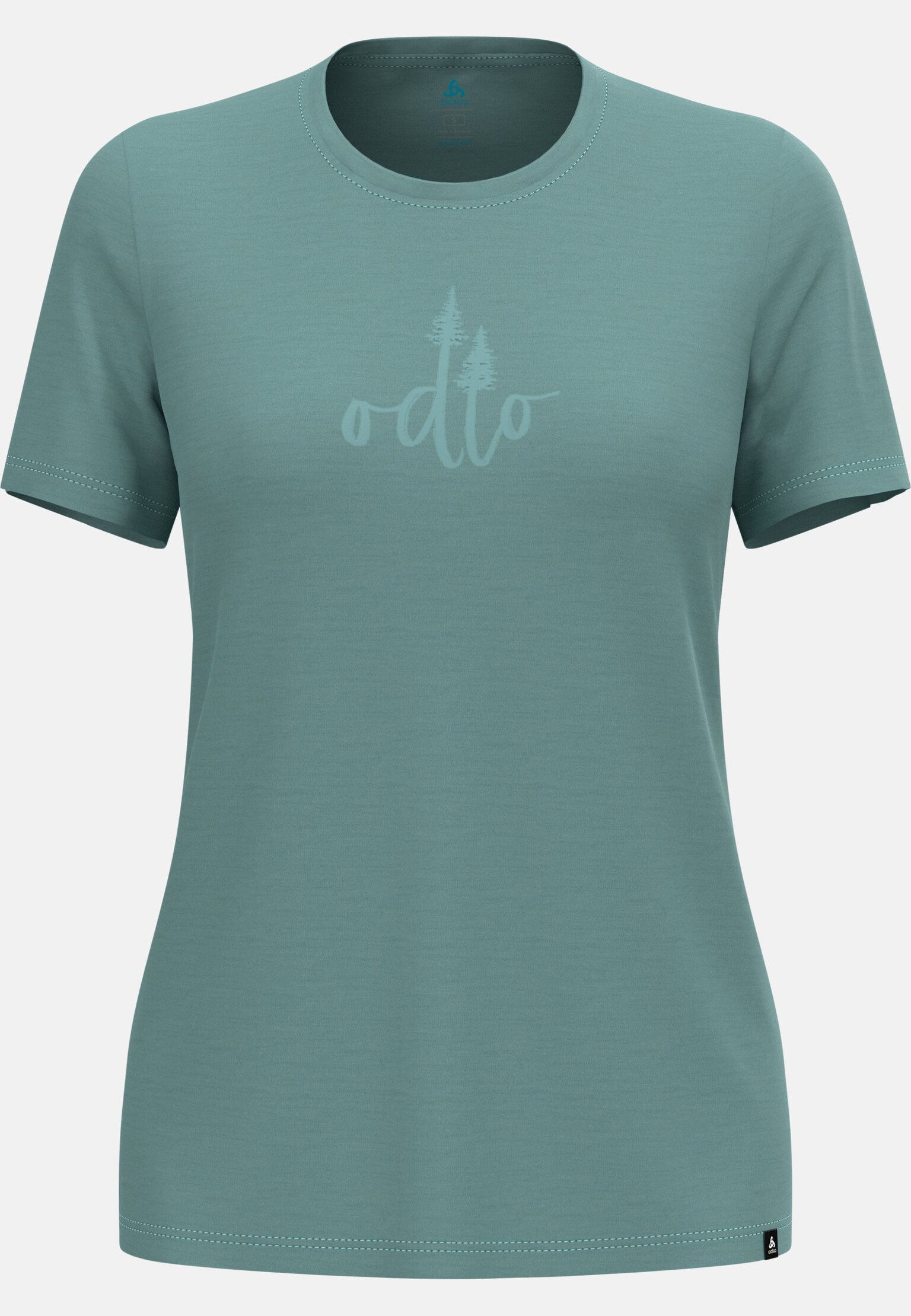 T-shirt Ascent merino 160 con stampa alberi e logo