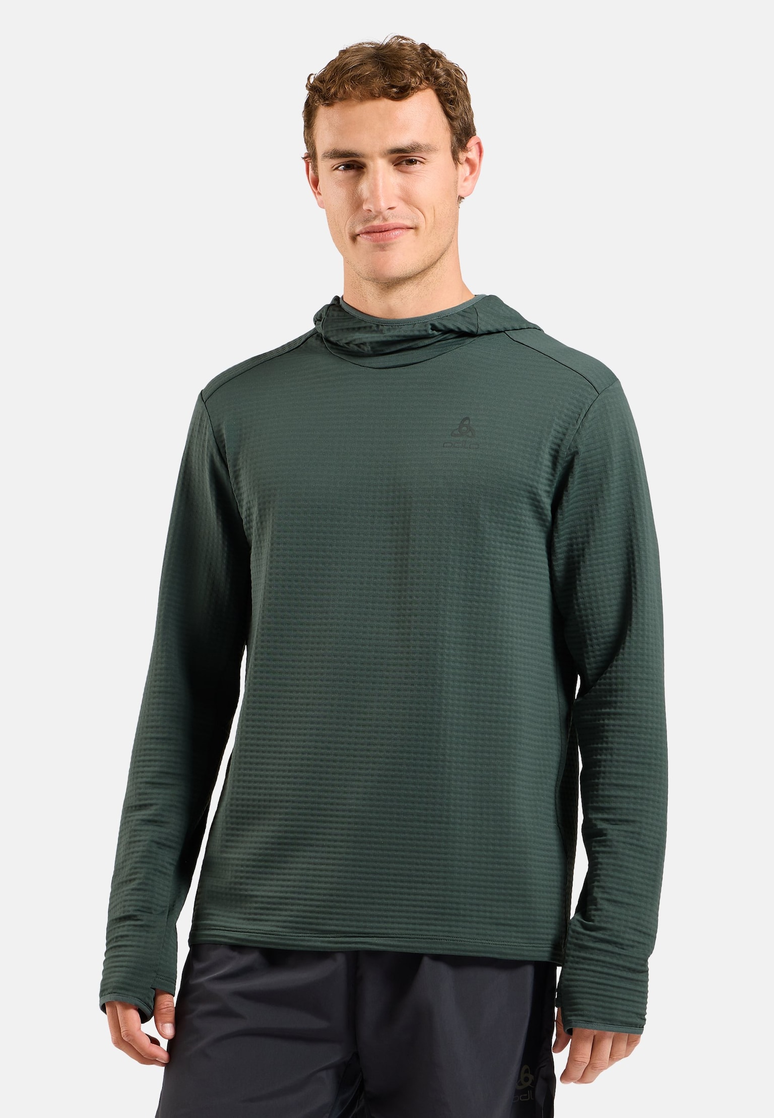 The Essentials Thermal hooded running mid layer