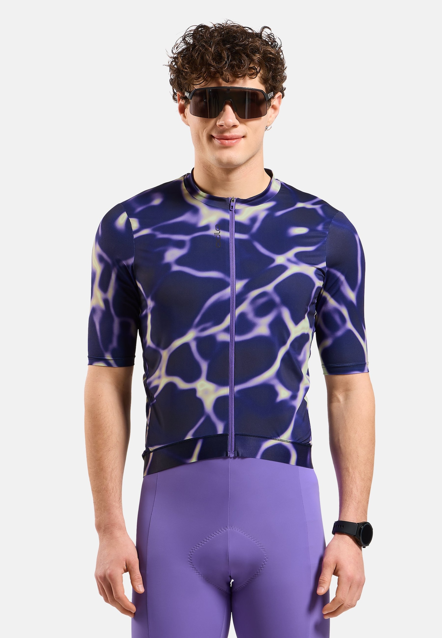 Maglia da ciclismo a zip intera Zeroweight Pro Chill-Tec con stampa