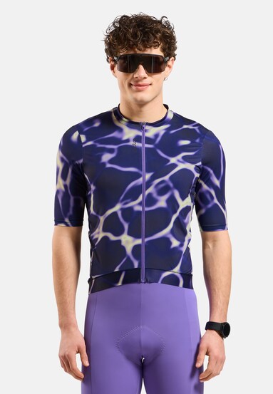 The Zeroweight Pro Chill-Tec full-zip print cycling jersey