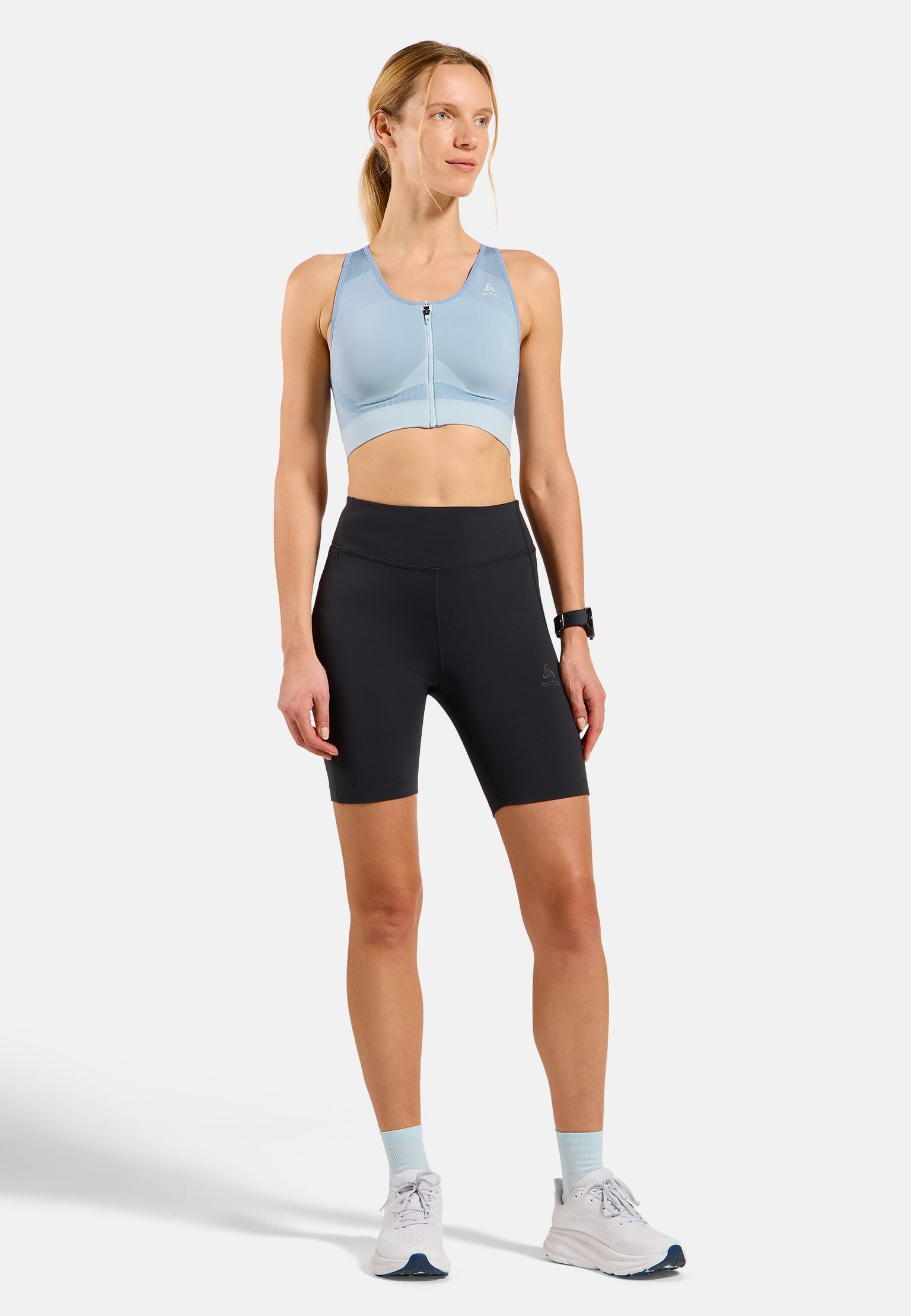 The Seamless zip high-support sports bra
