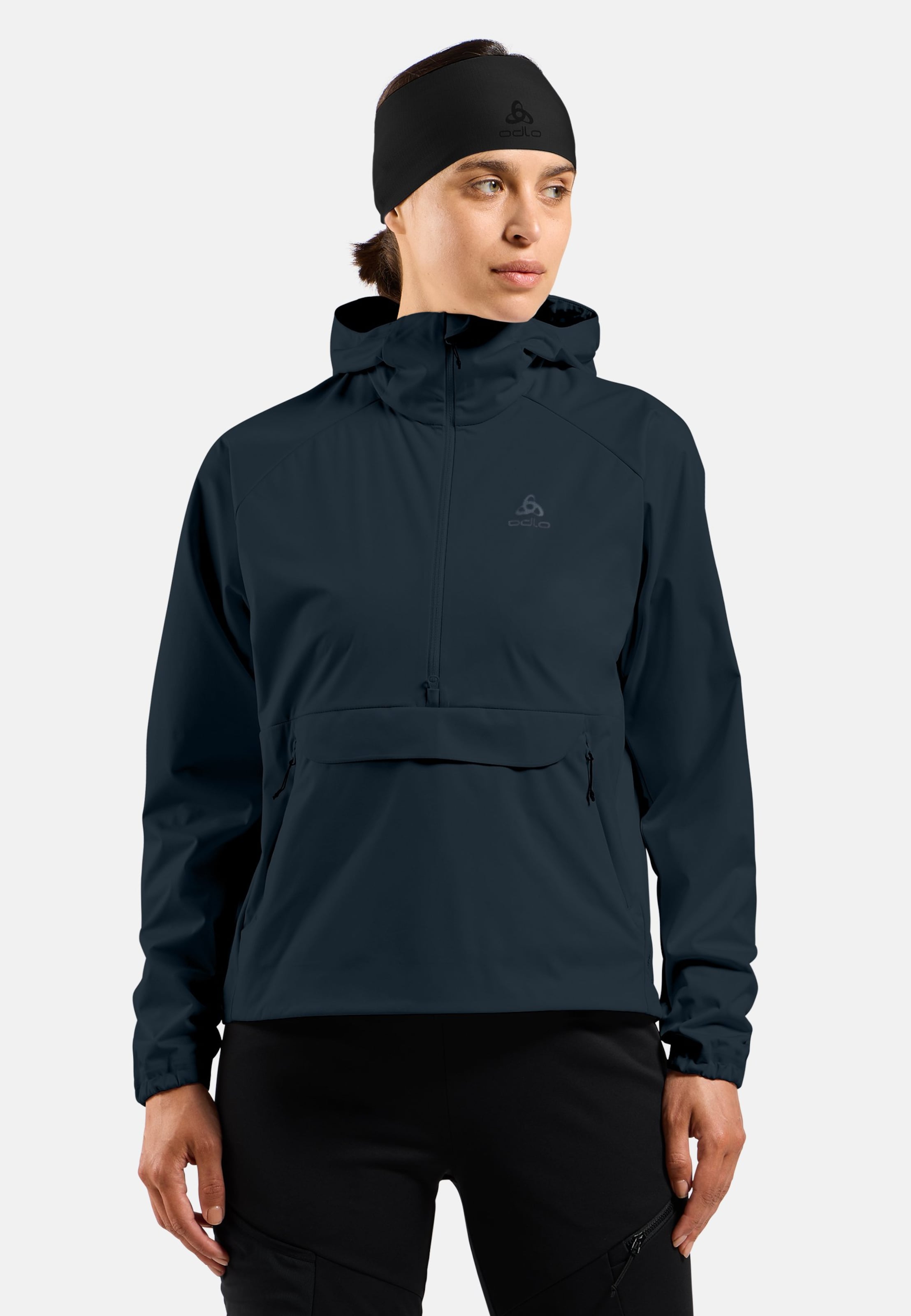 Odlo Winddichter Zeroweight Pro Warm Langlaufanorak für Damen, M, marineblau