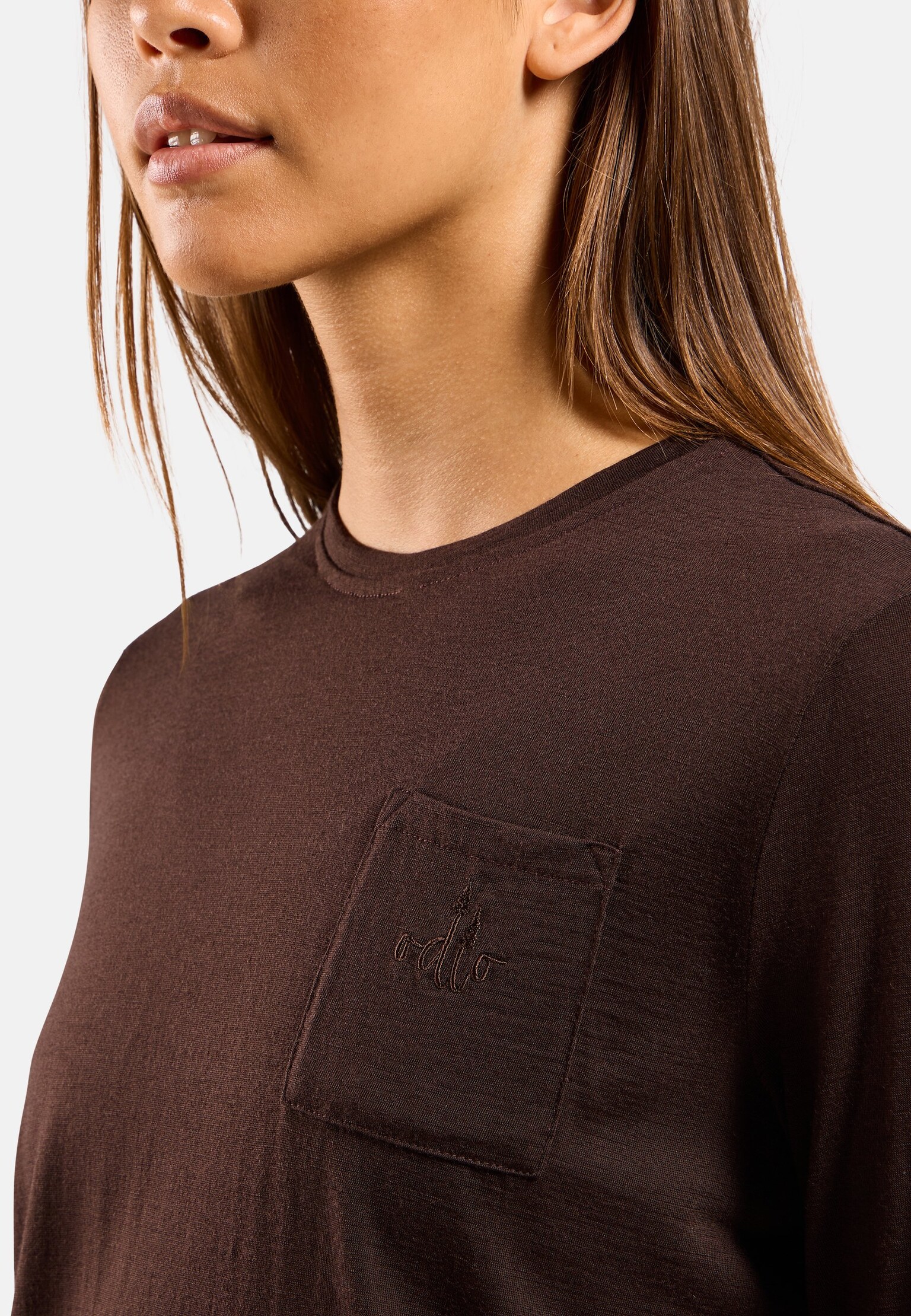 T-shirt à manches longues en laine mérinos 200 avec poche Ascent