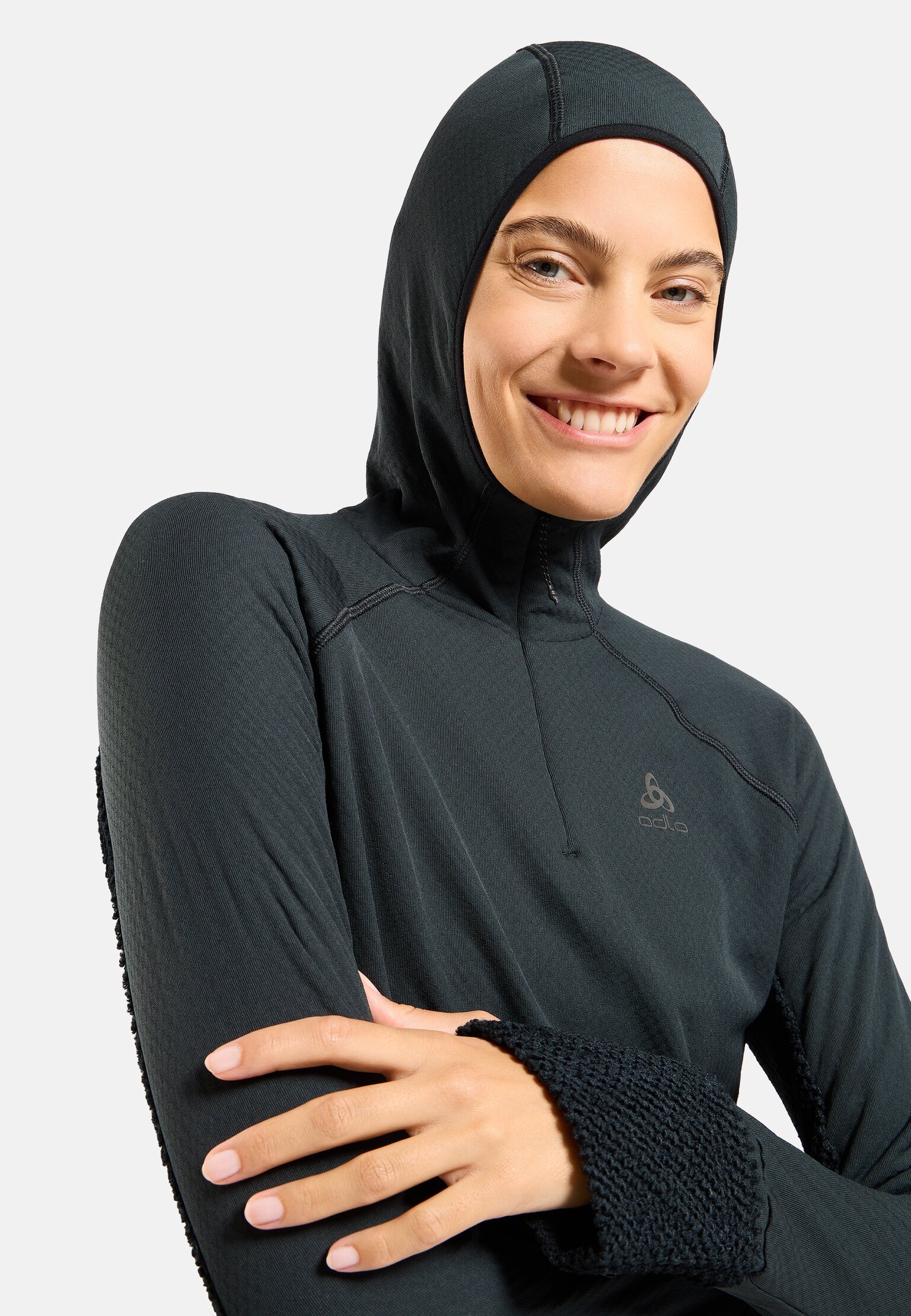 Pull de trail running semi-zippé à capuche X-Alp