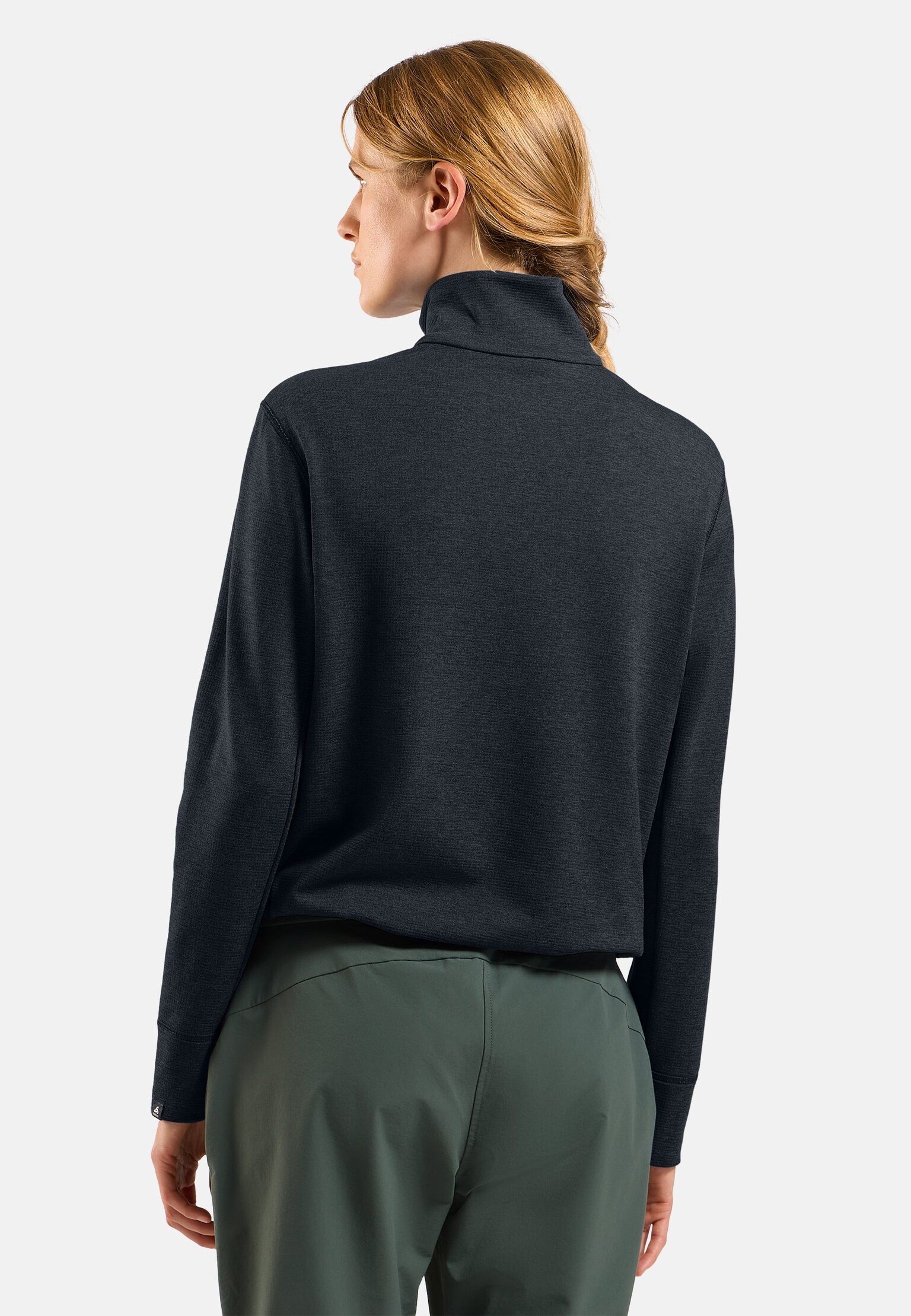 Mid layer multisport Essentials in pile con lavorazione a reticolo a mezza zip