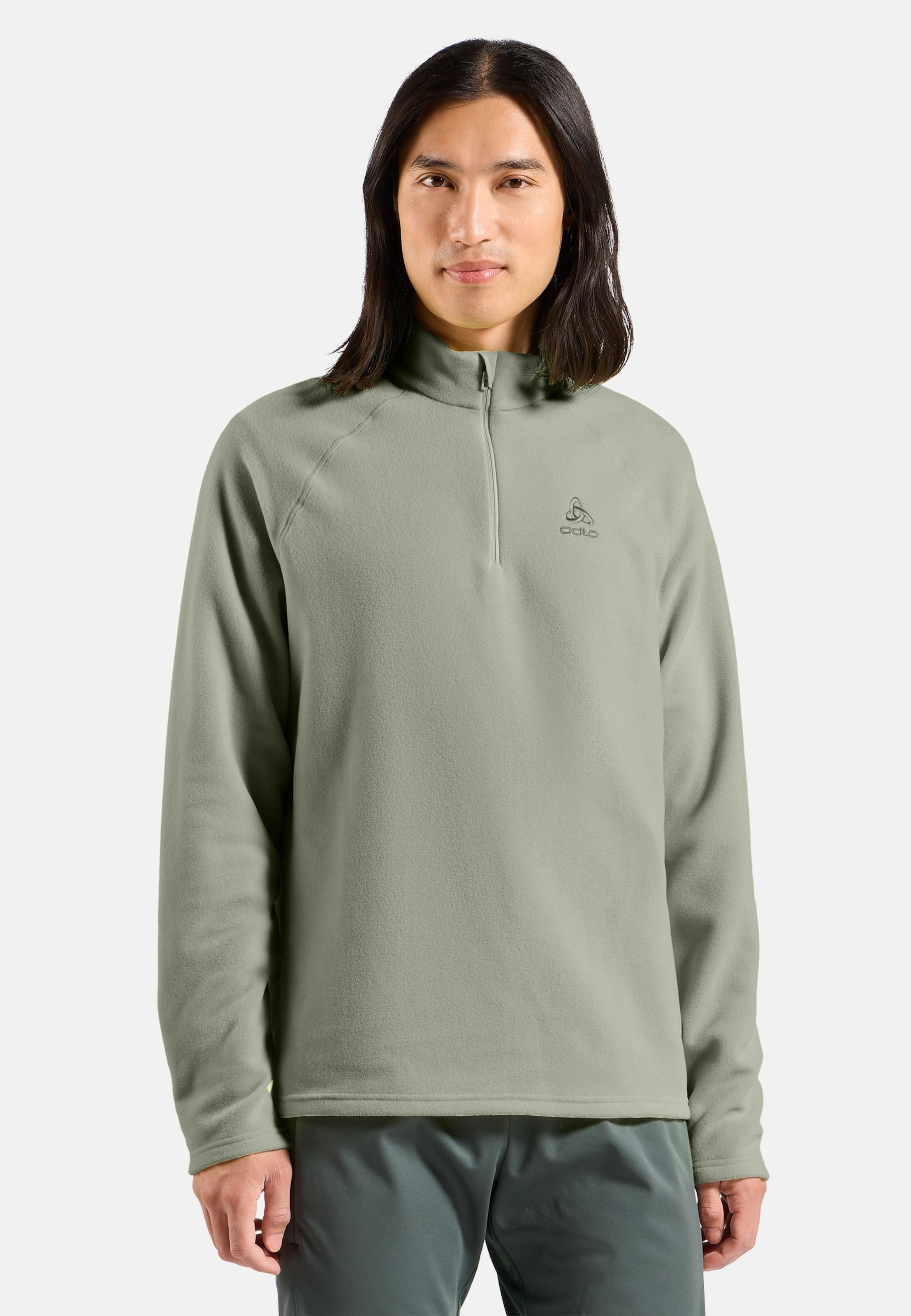 Odlo Rigi Mid Layer aus Fleece mit Halbreissverschluss für Herren, M, grün