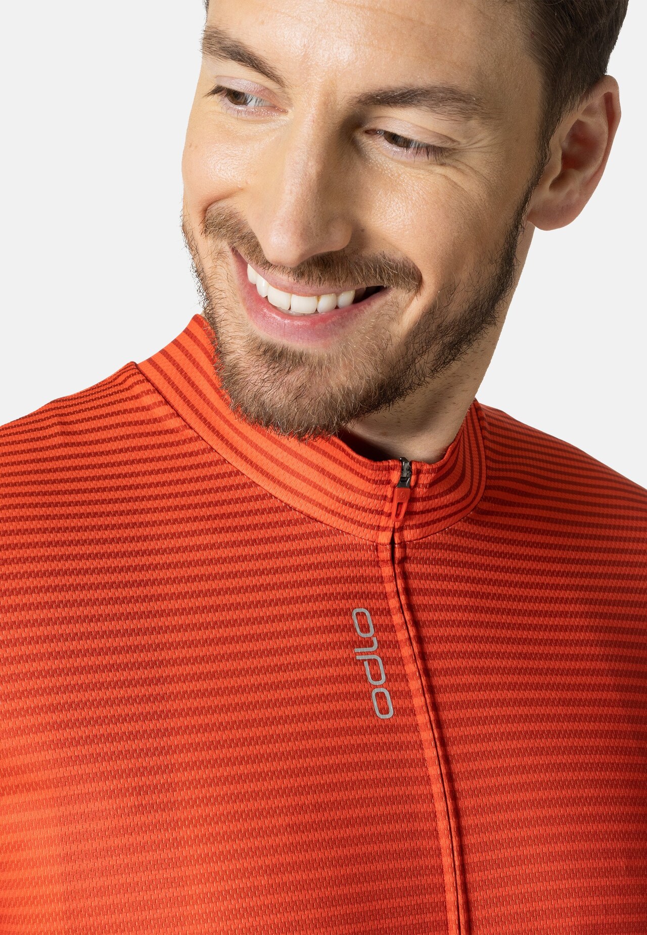 Maglia da ciclismo Essential Print a collo alto a zip intera