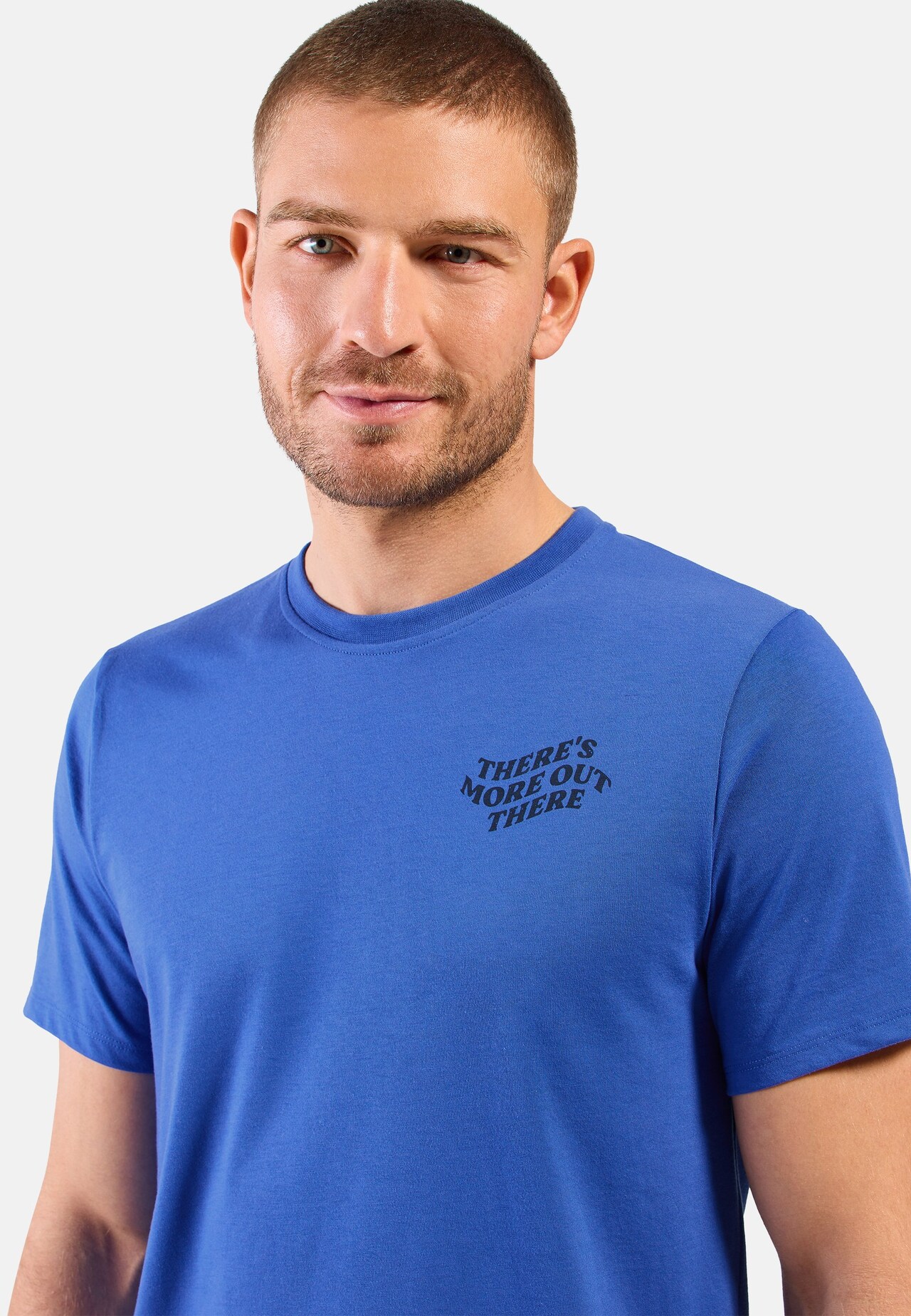 T-shirt THERE’S MORE OUT THERE in misto cotone