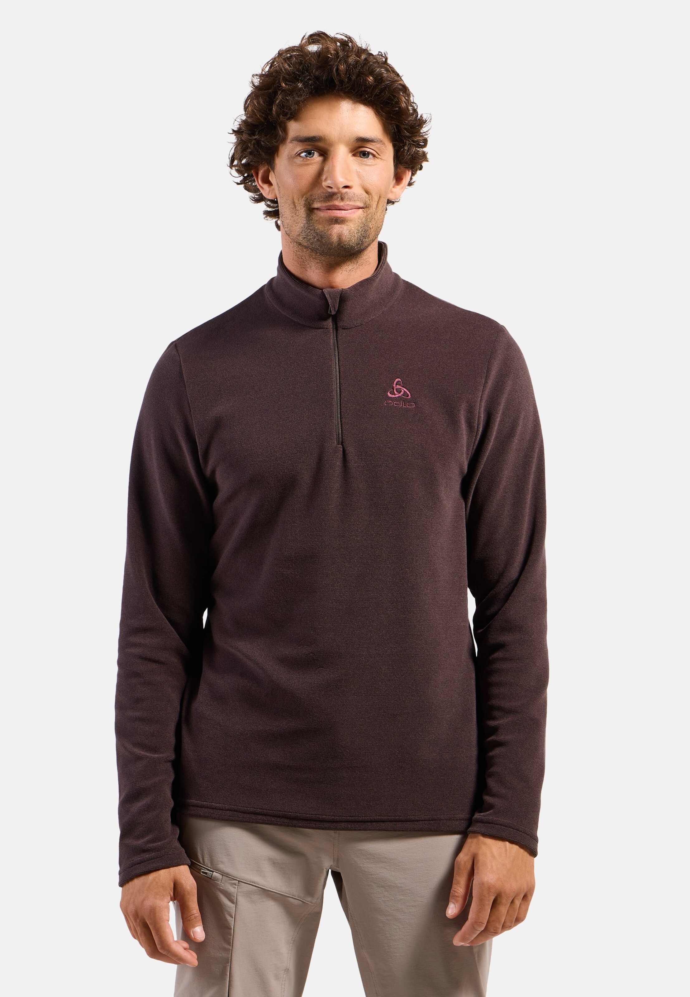 Odlo Roy Mid Layer mit Halbreißverschluss für Herren, S, maron